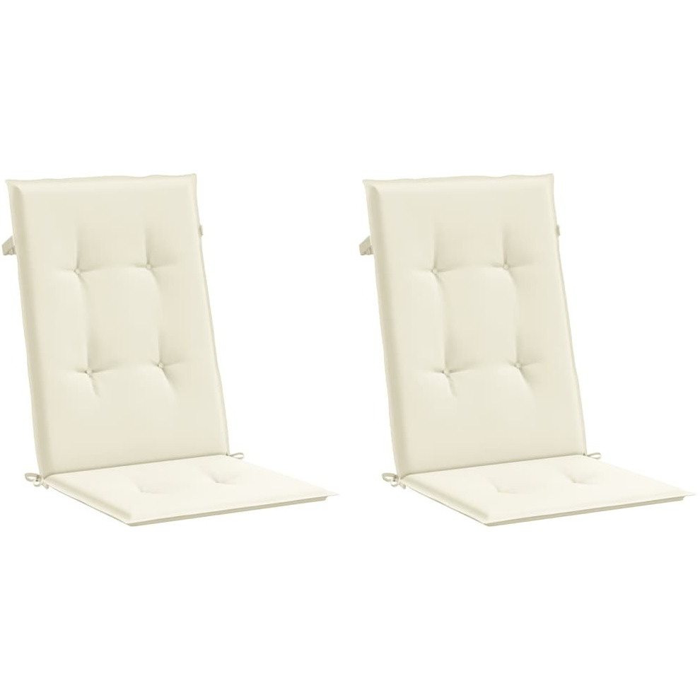 vidaXL Garden Chair Cushions 2 pcs Cream 47.2&quotx19.7&quotx1.2"