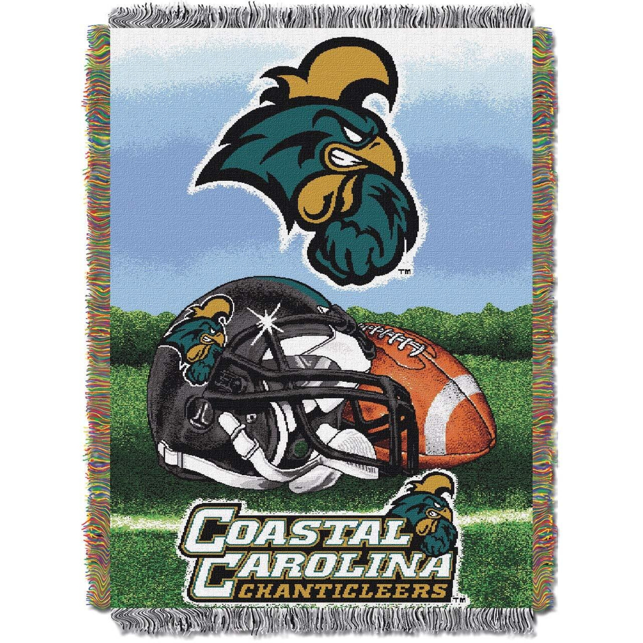 coastal carolina OFFIcIAL collegiate Home Field Advantage Woven Tapestry Throw(D0102HH6H6Y)