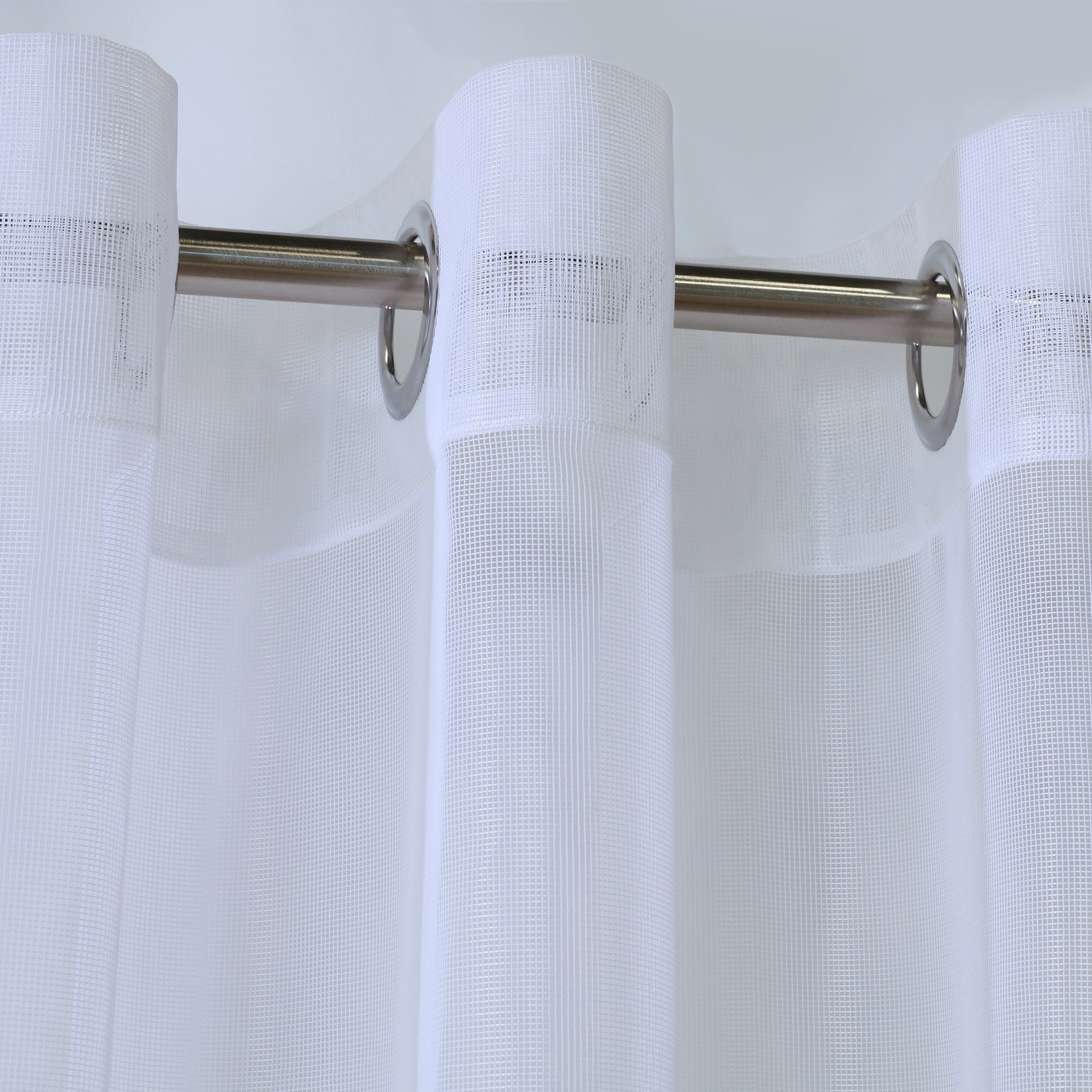 No Se'em Grommet Curtain Panel Window Dressing 50 x 108 in White