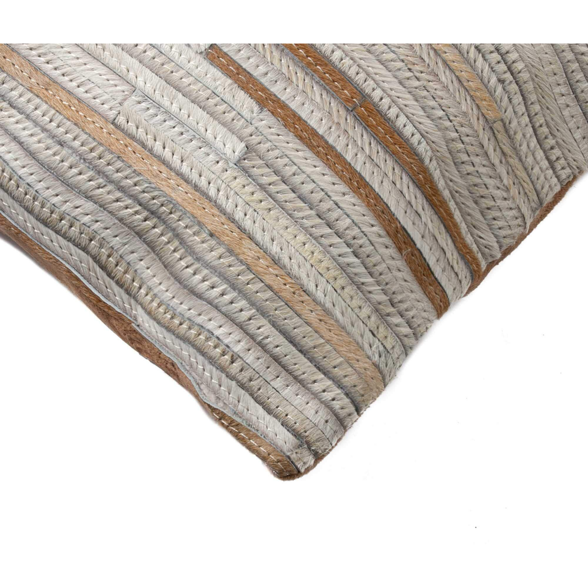 12" X 20" X 5" Grey  Pillow