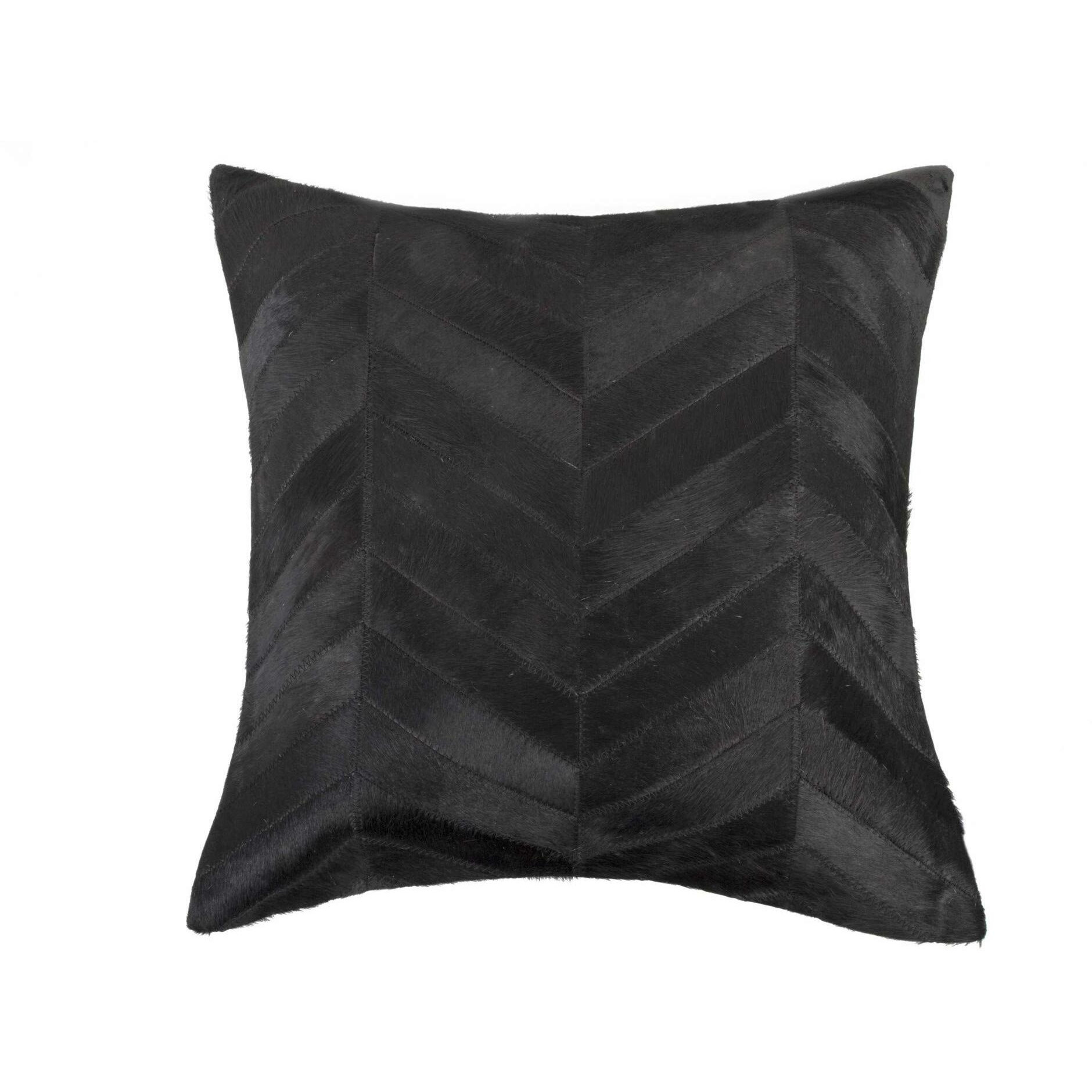 18" X 18" X 5" Black And Natural  Pillow