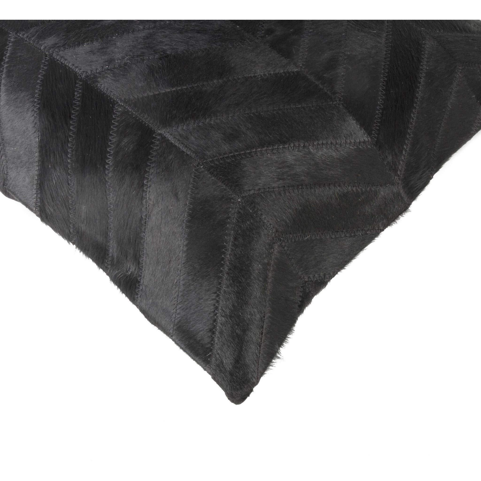 18" X 18" X 5" Black And Natural  Pillow