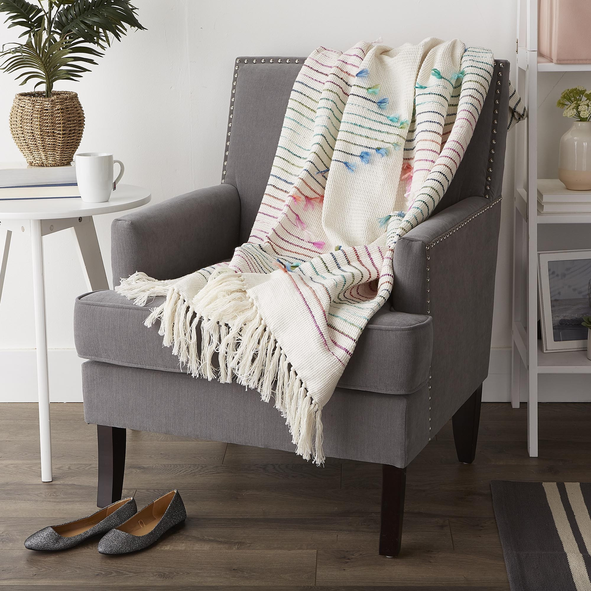 DII Multi Color Diamond Cut Throw
