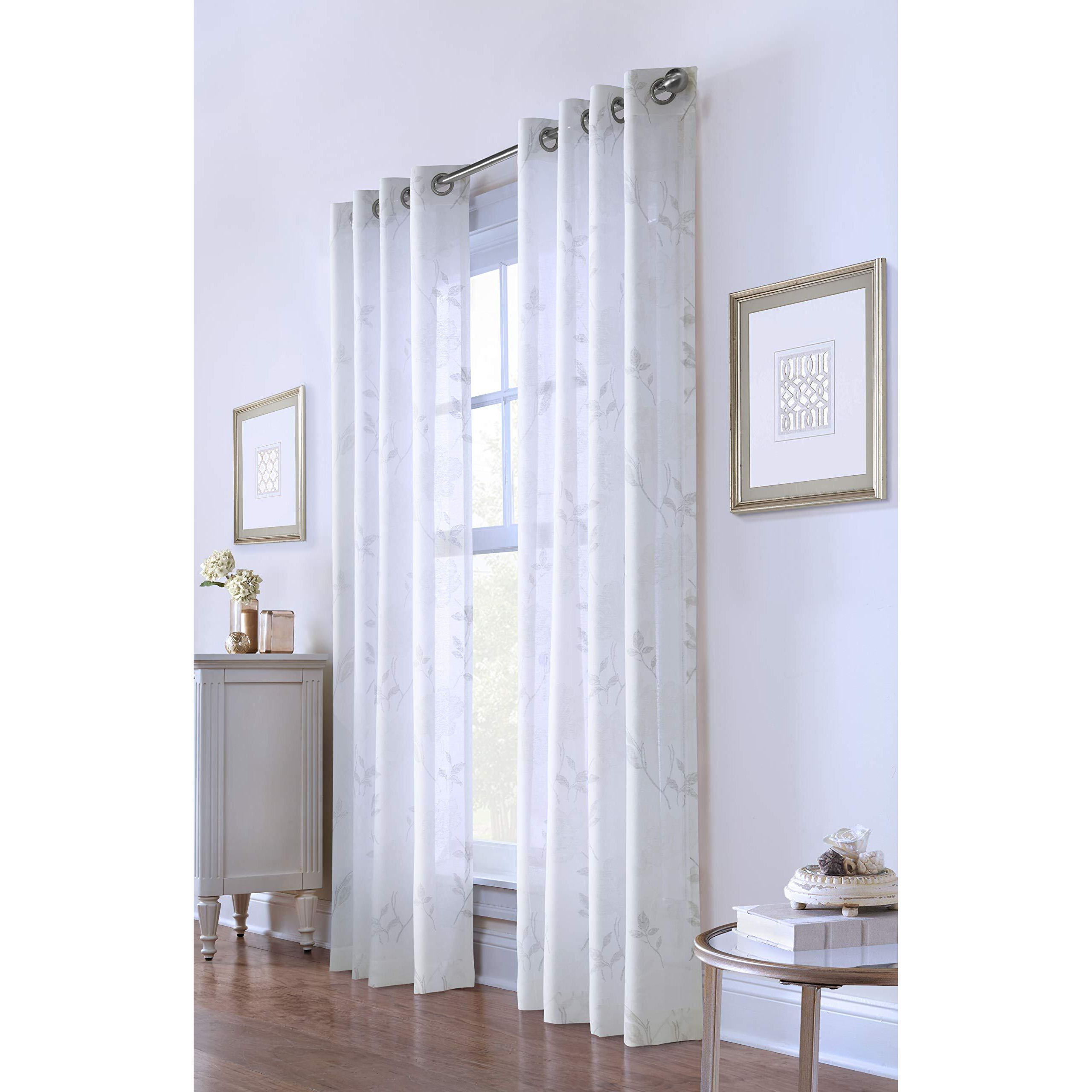 Giardino Grommet Curtain Panel Window Dressing 52 x 95 in White