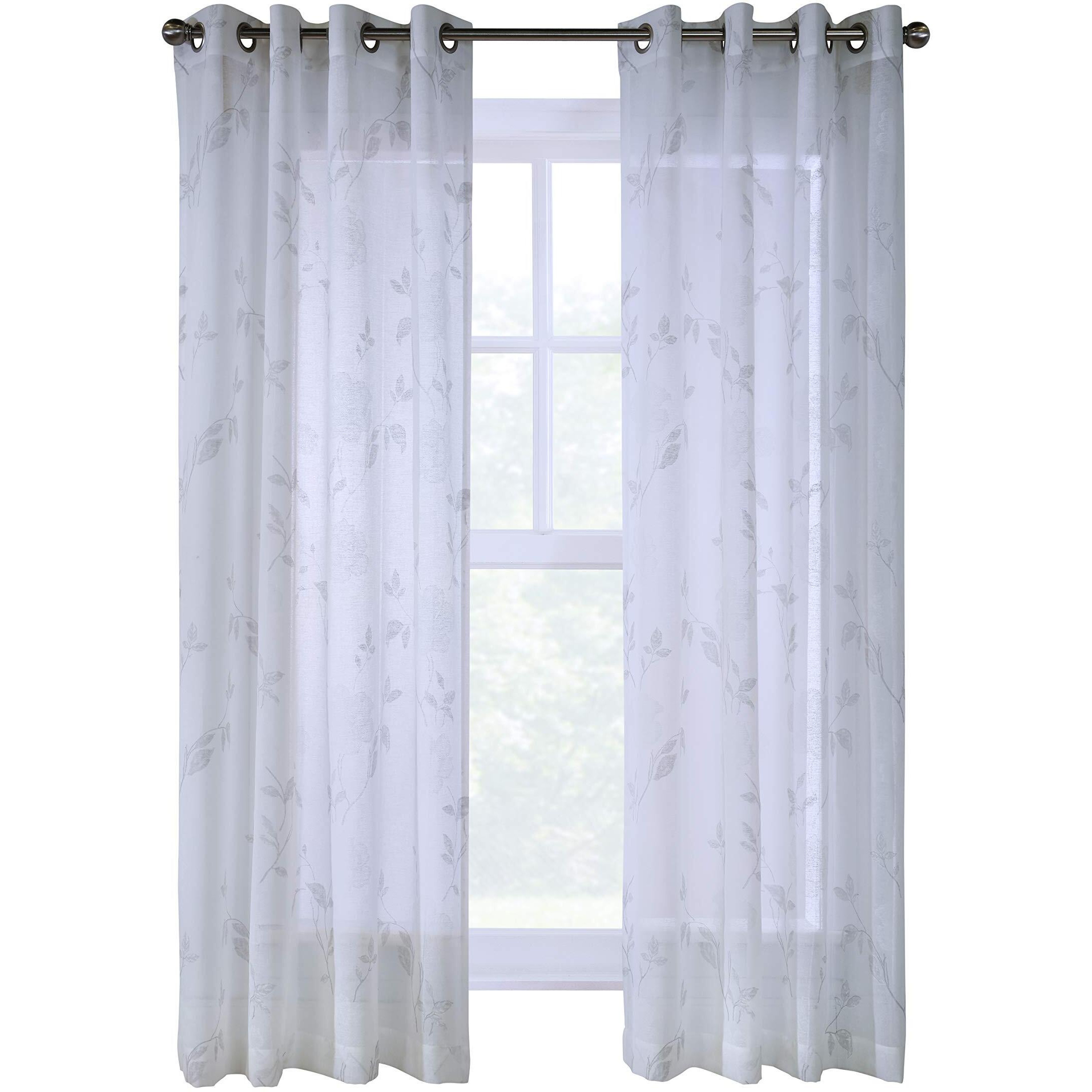 Giardino Grommet Curtain Panel Window Dressing 52 x 95 in White