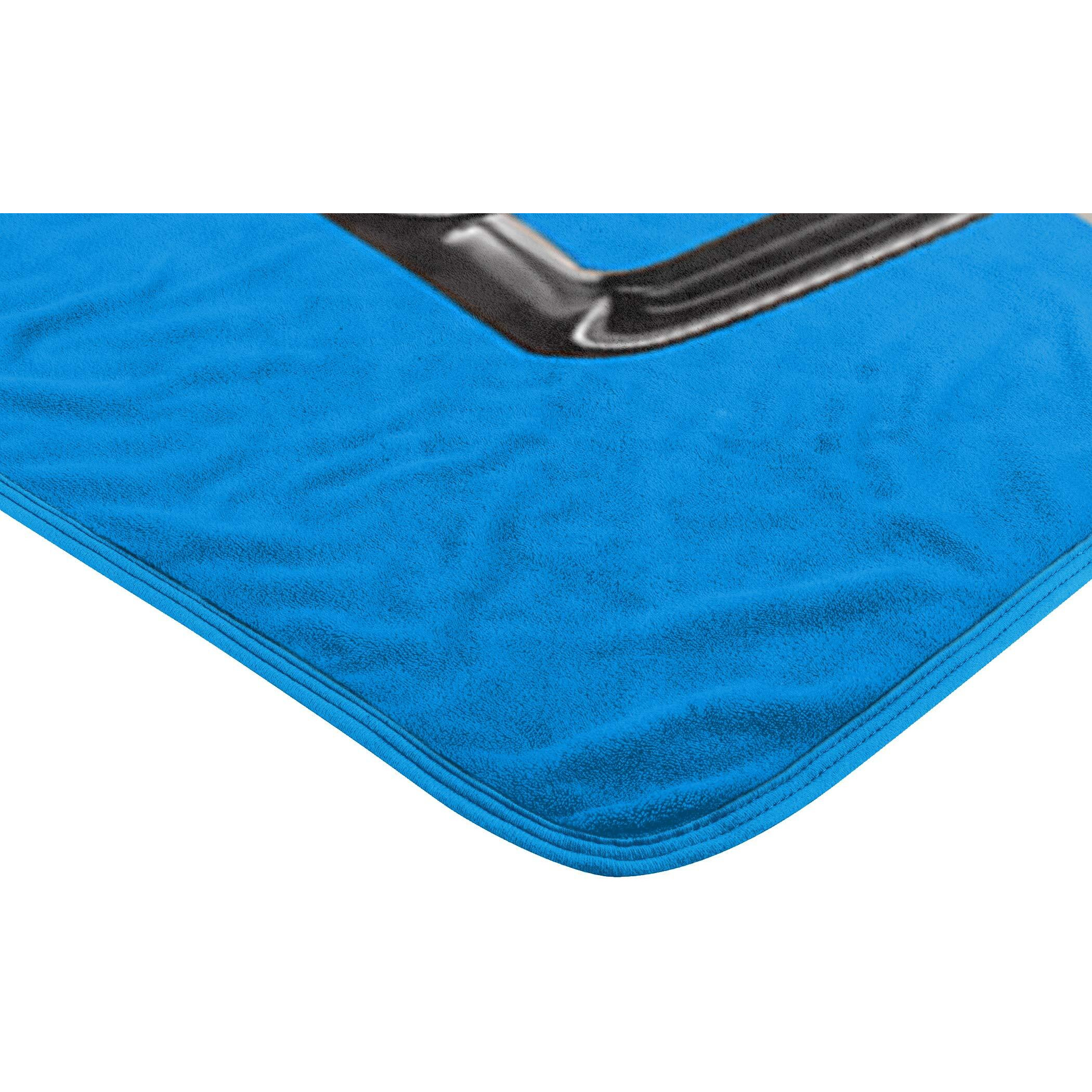 Carolina Panthers Blanket 46x60 Micro Raschel Run Design Rolled