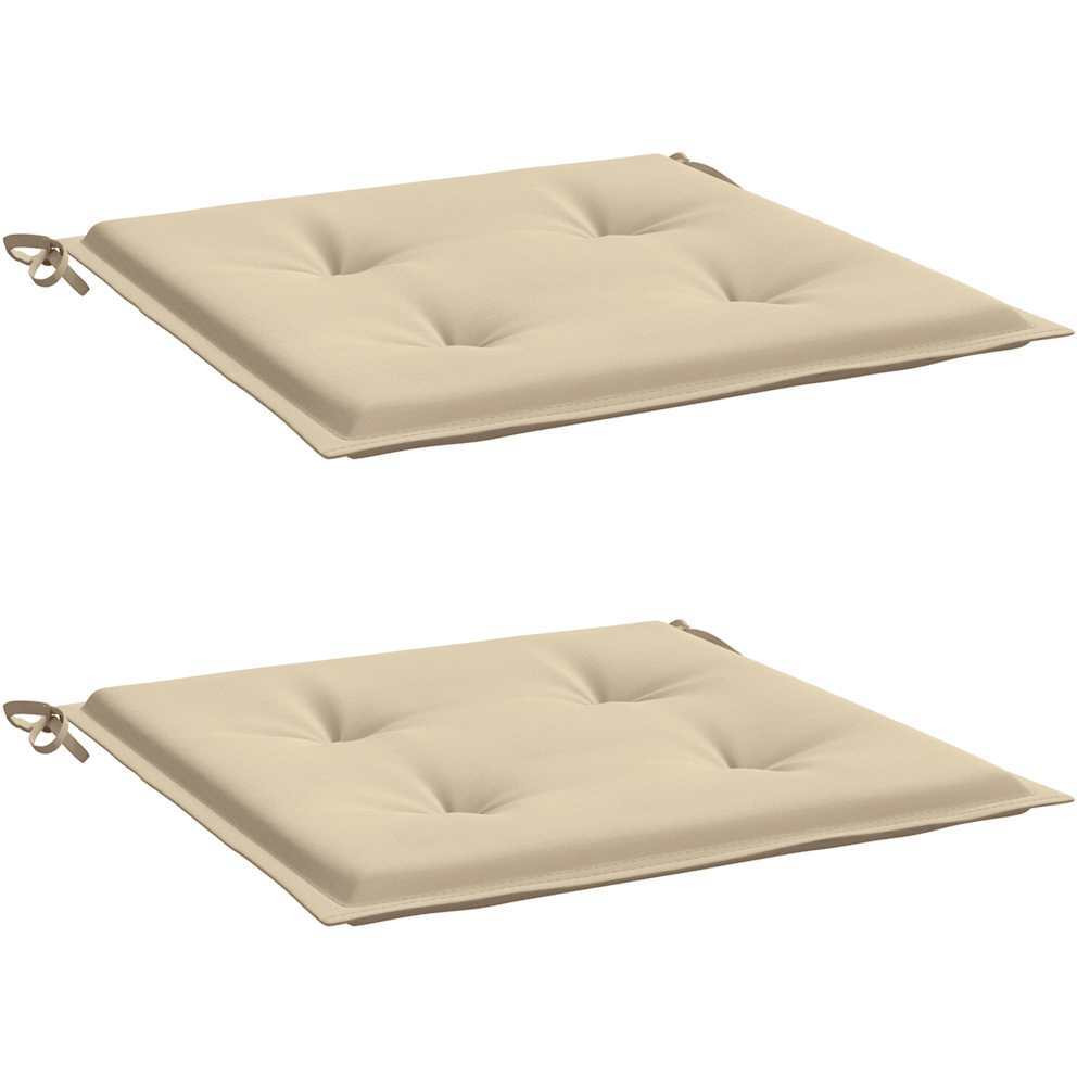 vidaXL Garden Chair Cushions 2 pcs Beige 19.7&quotx19.7&quotx1.2"