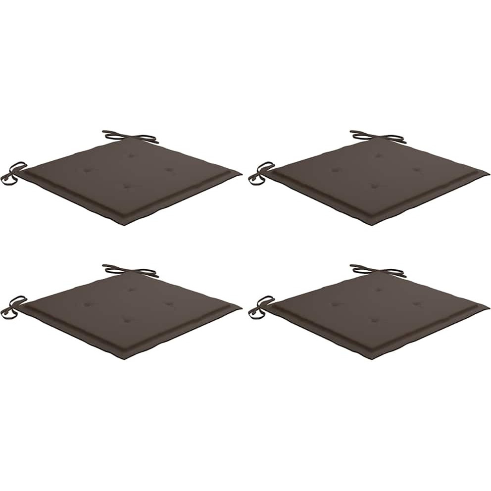 vidaXL Garden Chair Cushions 4 pcs Taupe 15.7&quotx15.7&quotx1.2"