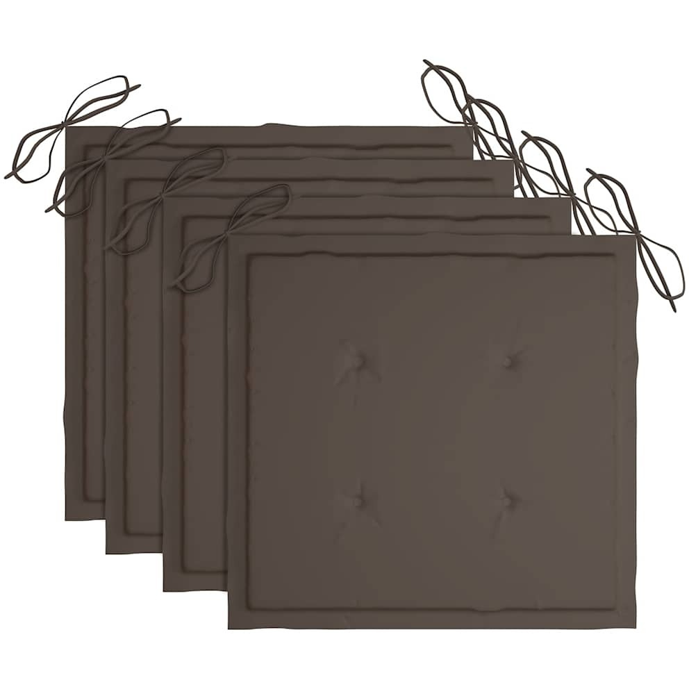 vidaXL Garden Chair Cushions 4 pcs Taupe 15.7&quotx15.7&quotx1.2"
