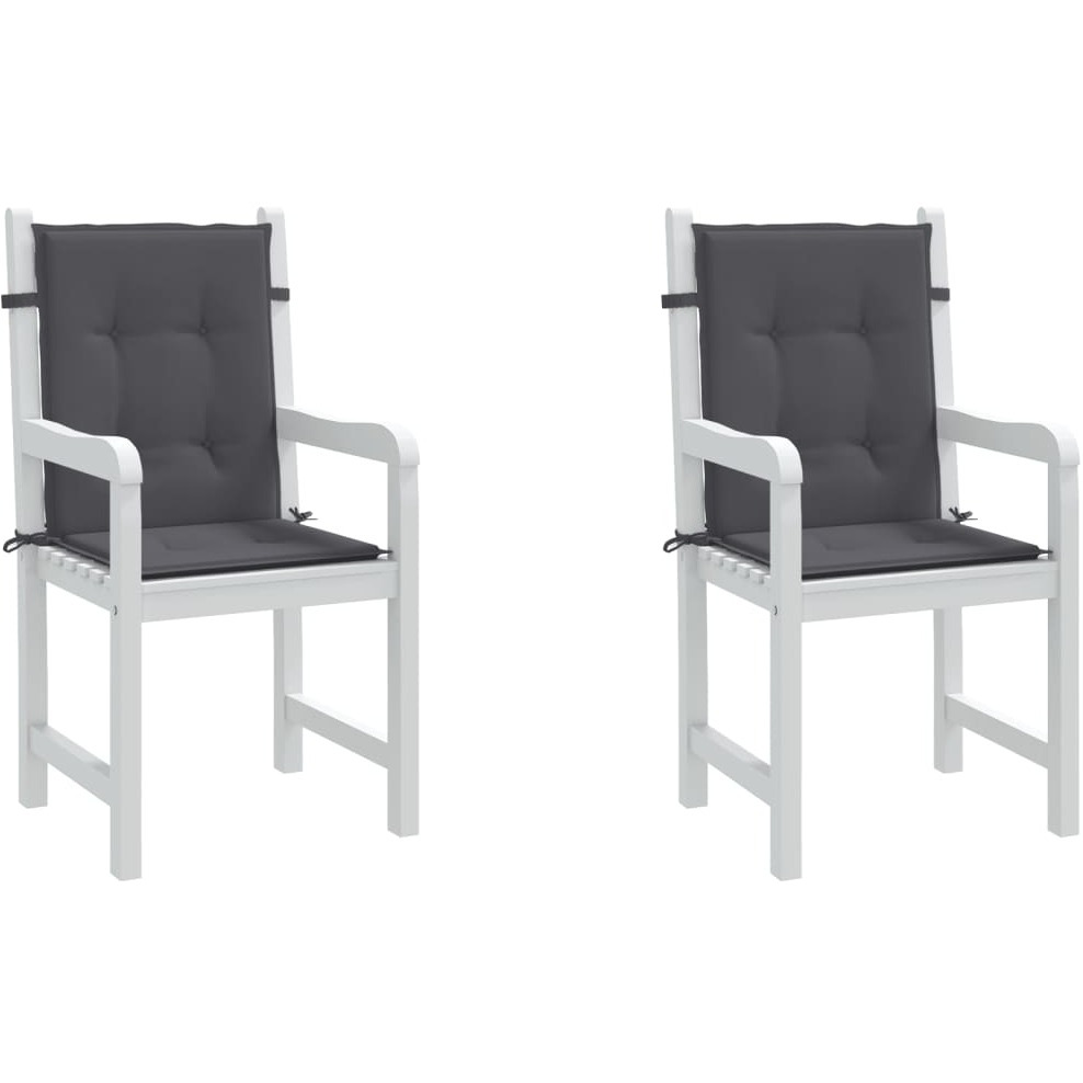 vidaXL Garden Chair Cushions 2 pcs Anthracite 39.4&quotx19.7&quotx1.2"