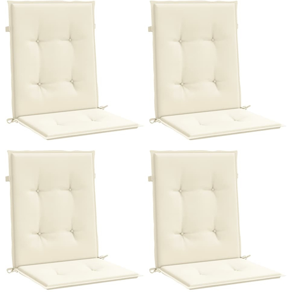 vidaXL Garden Chair Cushions 4 pcs Cream 39.4&quotx19.7&quotx1.2"