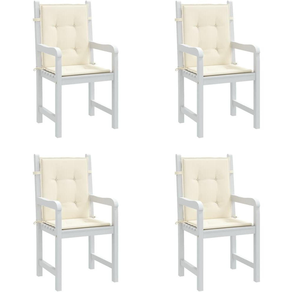 vidaXL Garden Chair Cushions 4 pcs Cream 39.4&quotx19.7&quotx1.2"