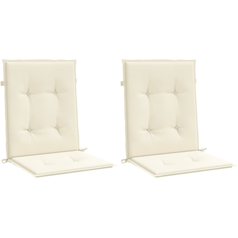 vidaXL Garden Chair Cushions 2 pcs Cream 39.4&quotx19.7&quotx1.2"