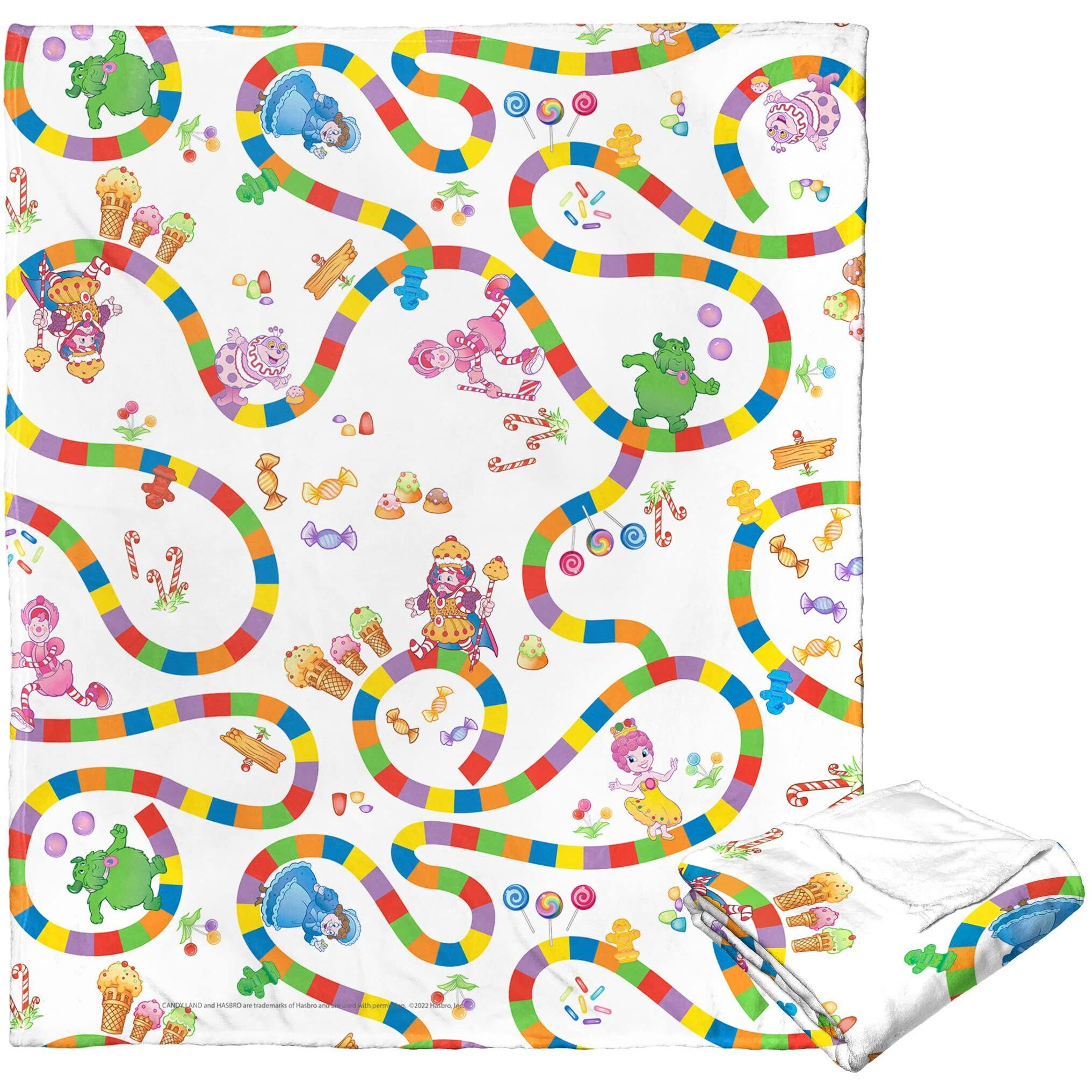 Hasbro candyland Silk Touch Throw Blanket, 50 x 60, Walk Through candyland(D0102H21LQY)