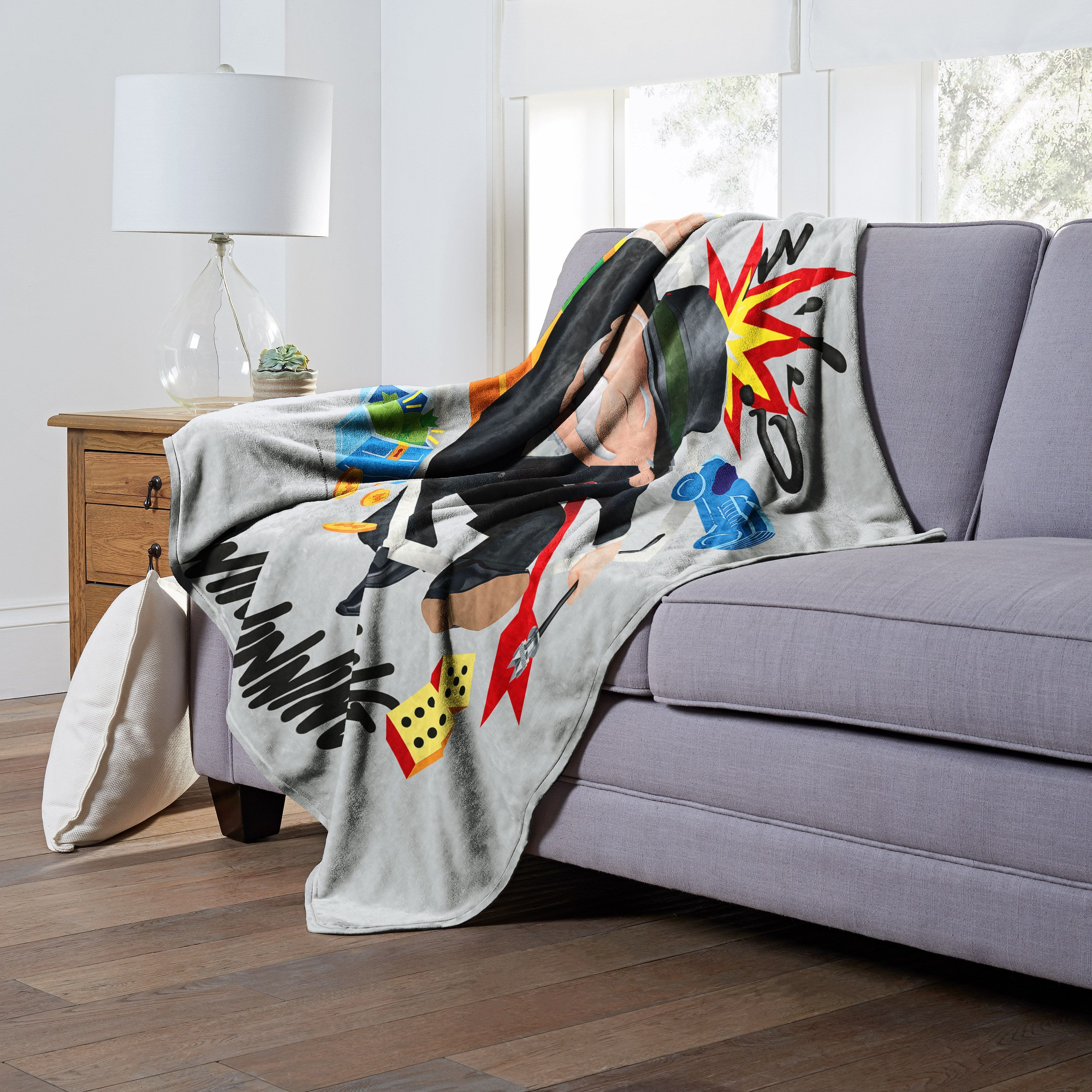 Hasbro Monopoly Silk Touch Throw Blanket, 50 x 60, Always Winning(D0102H21LAg)