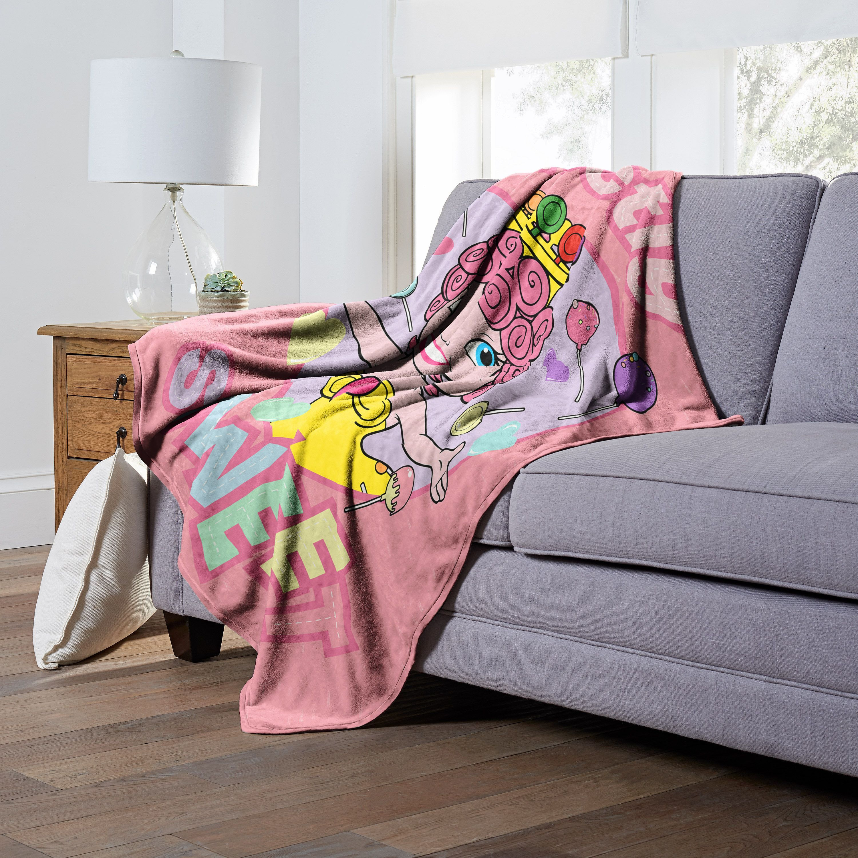 Hasbro candyland Silk Touch Throw Blanket, 50 x 60, Perfectly Sweet(D0102H21LgV)