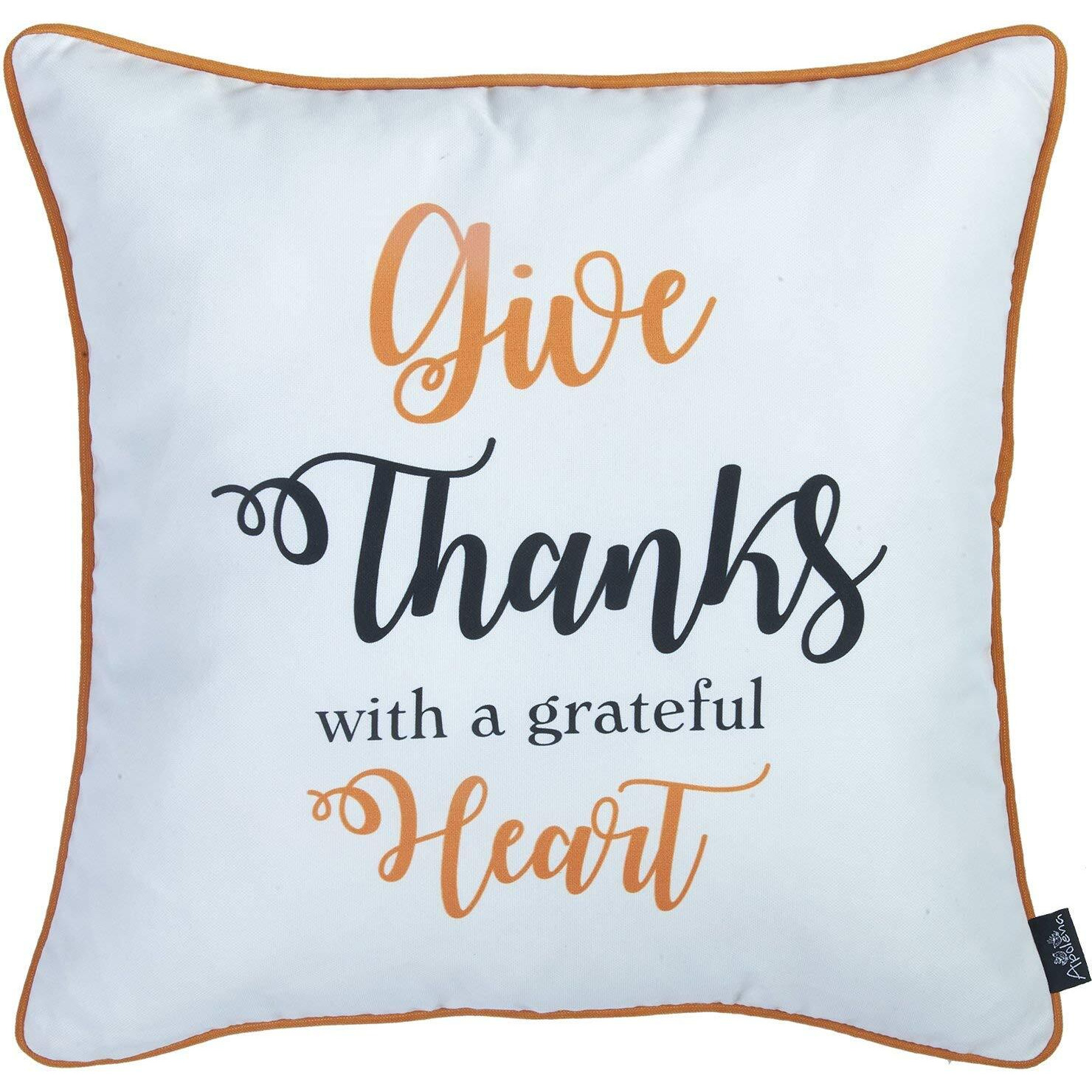 Set Of Four 18" Orange Pumpkin Pick Up Truck Pillow Covers