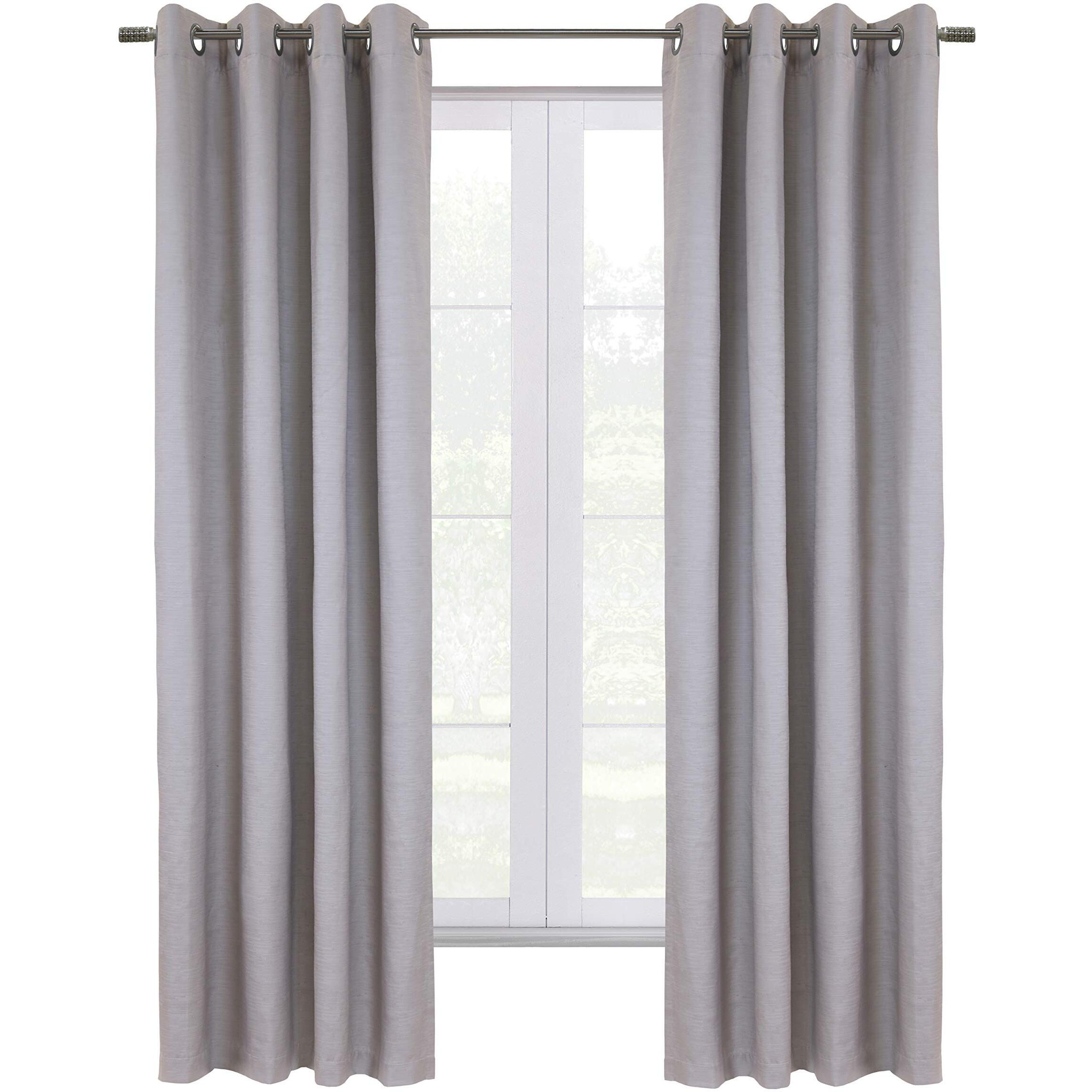 Shadow Grommet Curtain Panel Window Dressing 52 x 84 in Grey