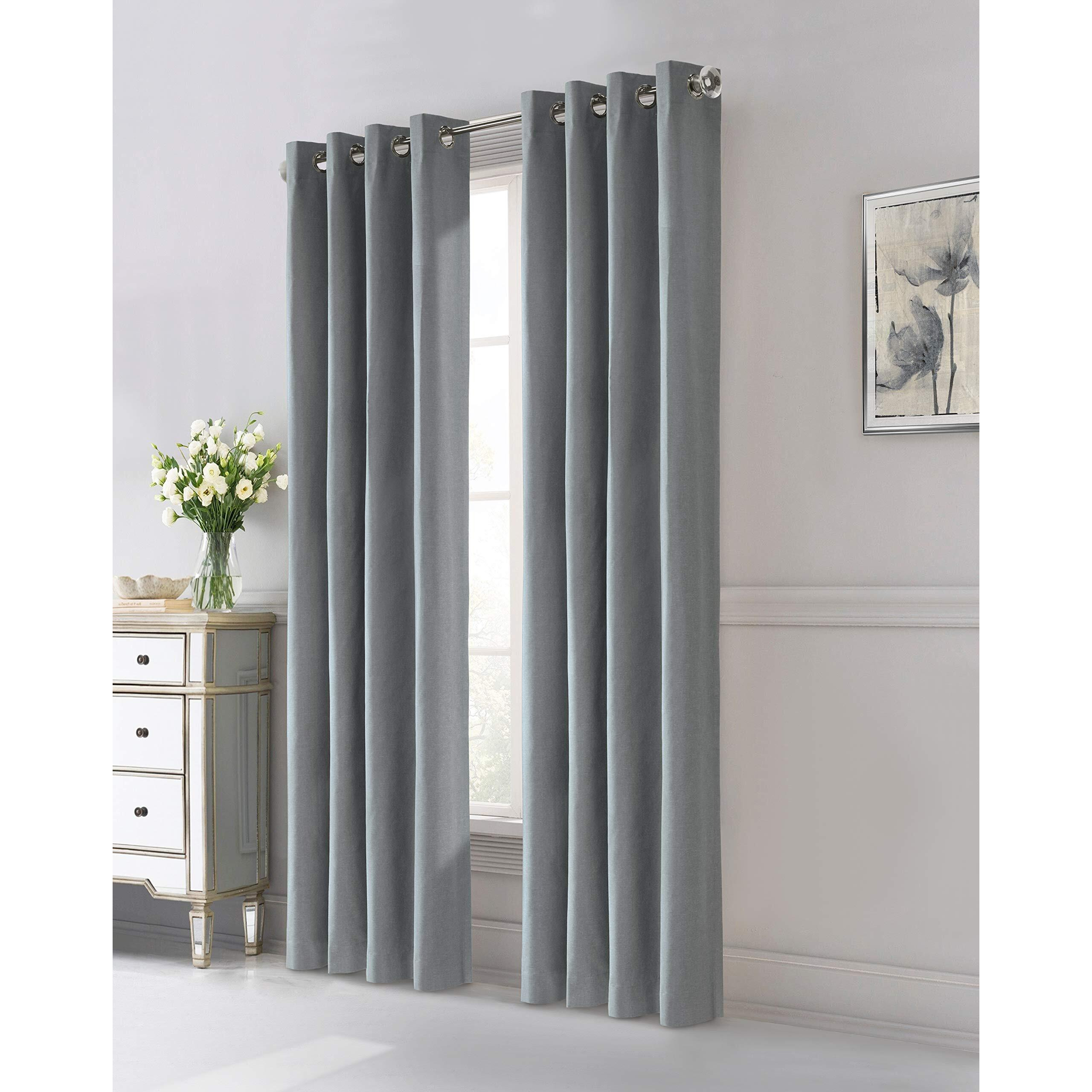 Edison Grommet Curtain Panel Window Dressing 52 x 95 in Blue