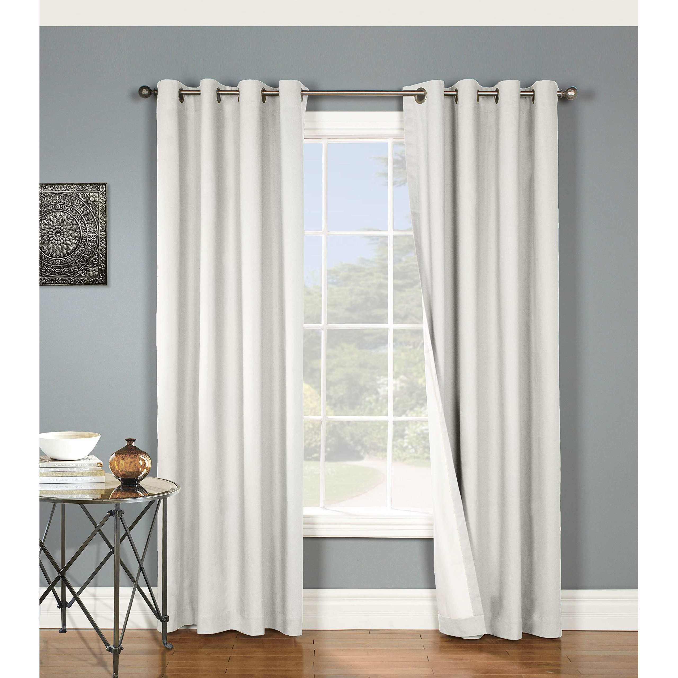 Prescott Rod Pocket Curtain Panel Window Dressing Set 80 x 84 in White