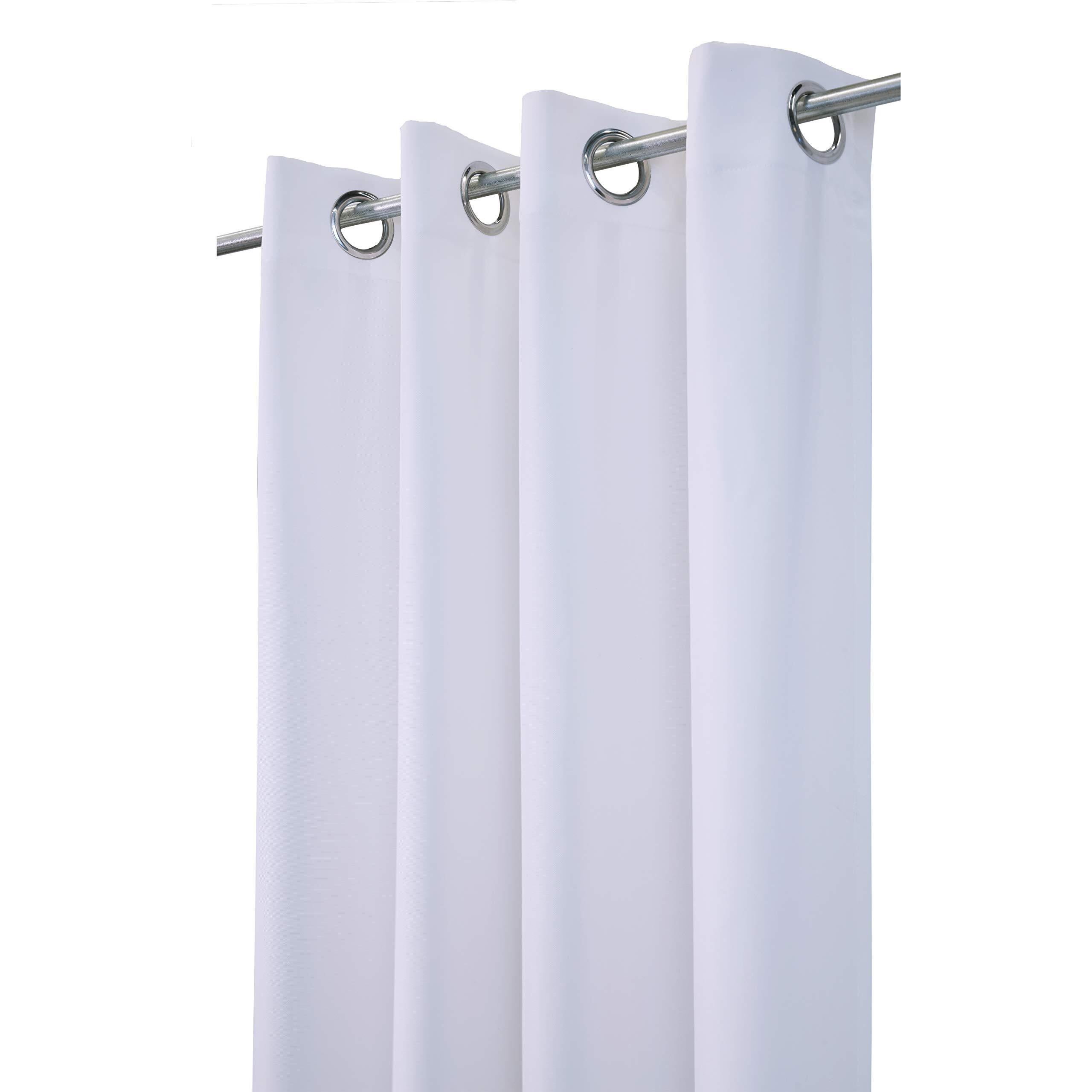 Prescott Rod Pocket Curtain Panel Window Dressing Set 80 x 84 in White