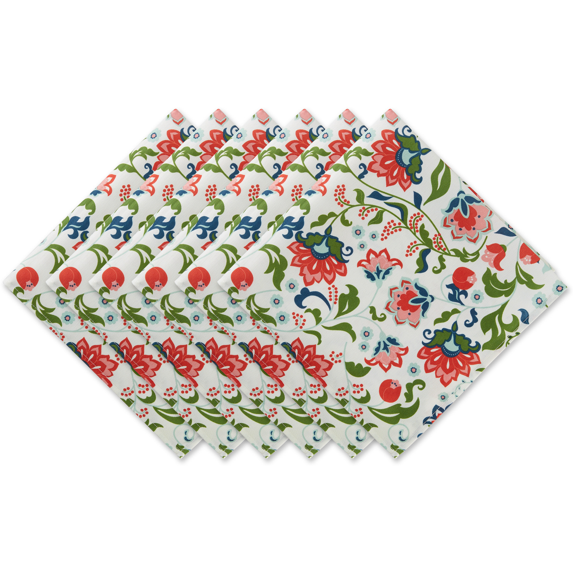 DII Garden Floral Print Outdoor Napkin (Set of 6)