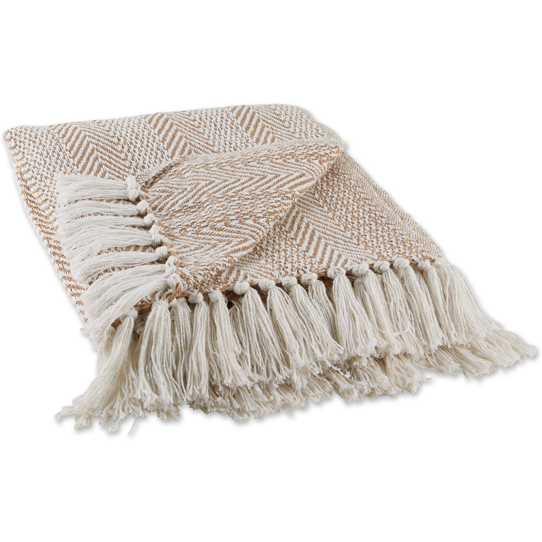 DII Stone Herringbone Stripe Throw