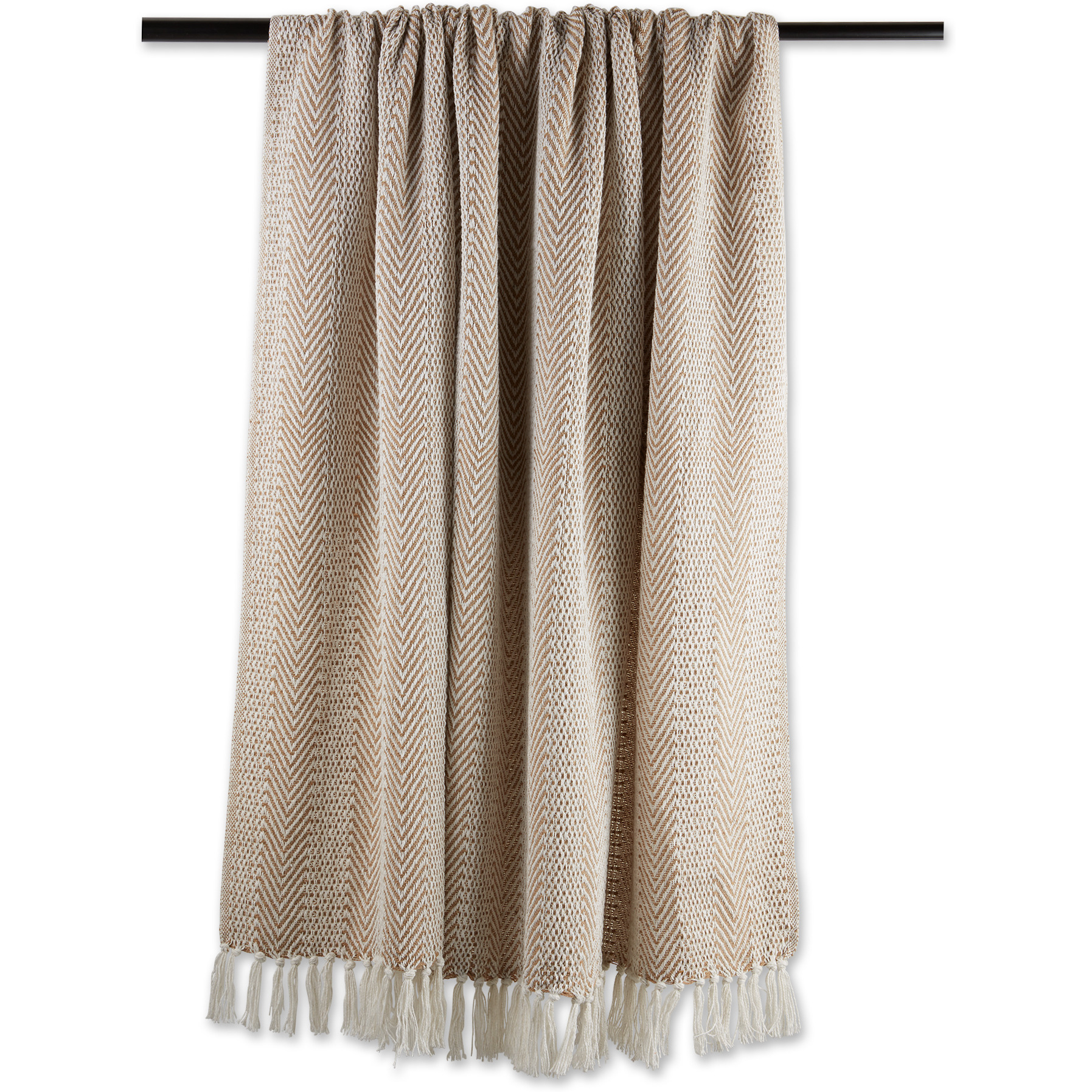 DII Stone Herringbone Stripe Throw