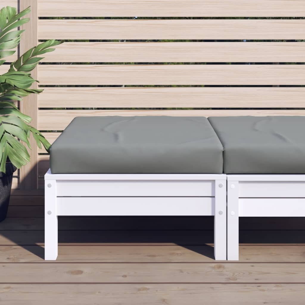 vidaXL Pallet Ottoman Cushion Gray Fabric