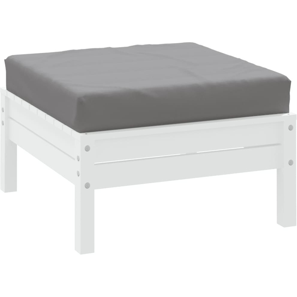 vidaXL Pallet Ottoman Cushion Gray Fabric