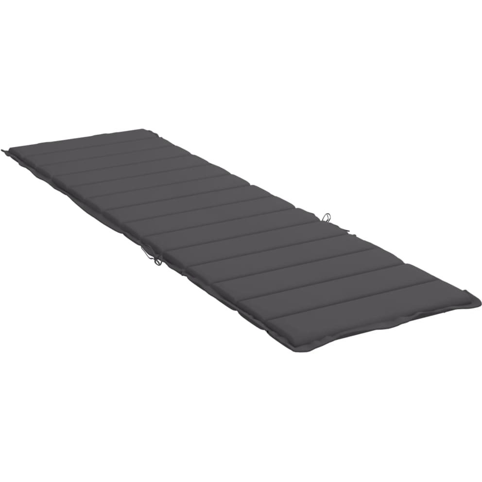 vidaXL Sun Lounger Cushion Anthracite 78.7&quotx27.6&quotx1.2" Fabric