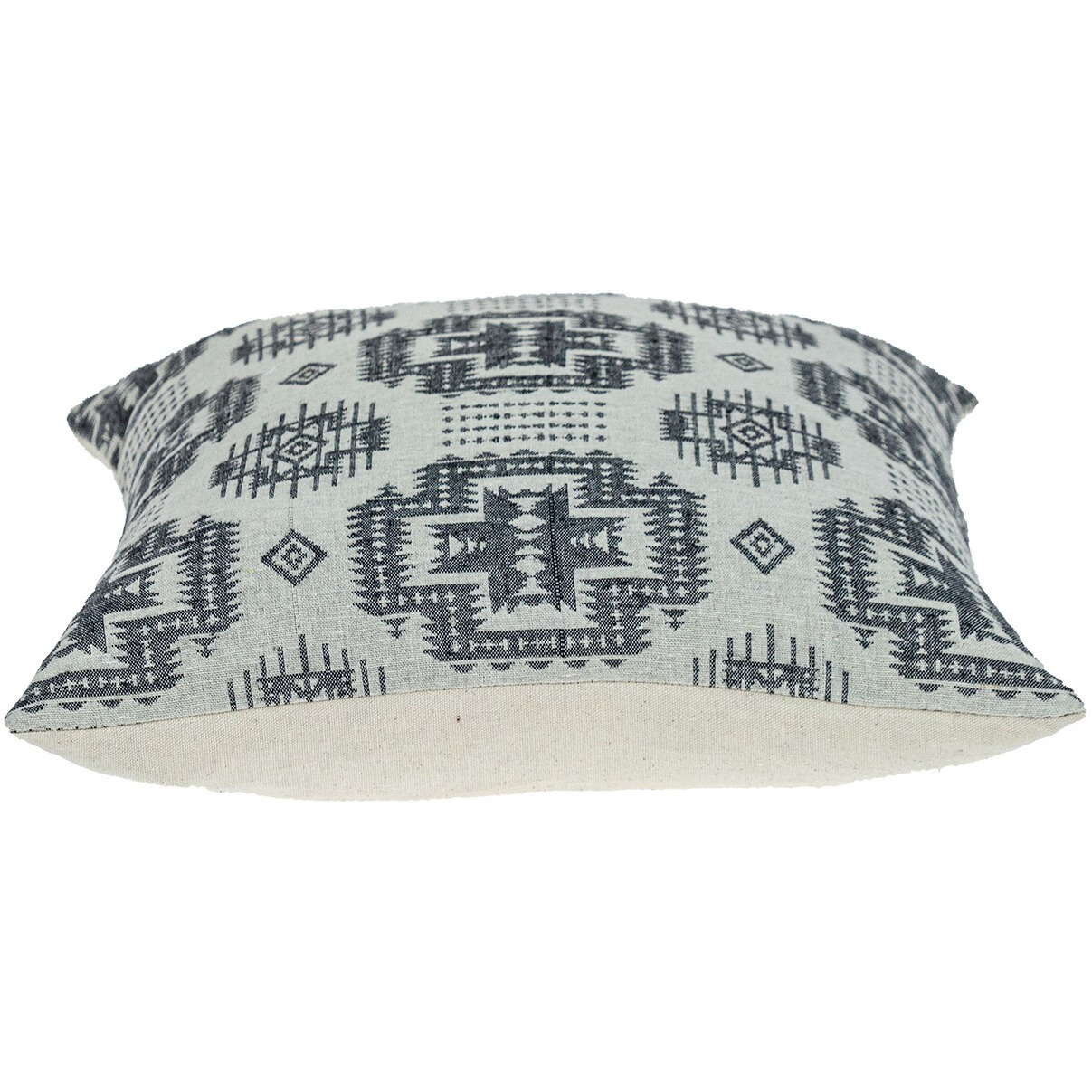 Gray Aztec Design Throw Pillow