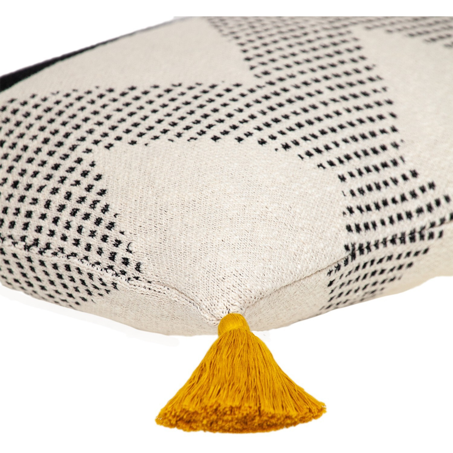 Beige And Black Knit Throw Pillow