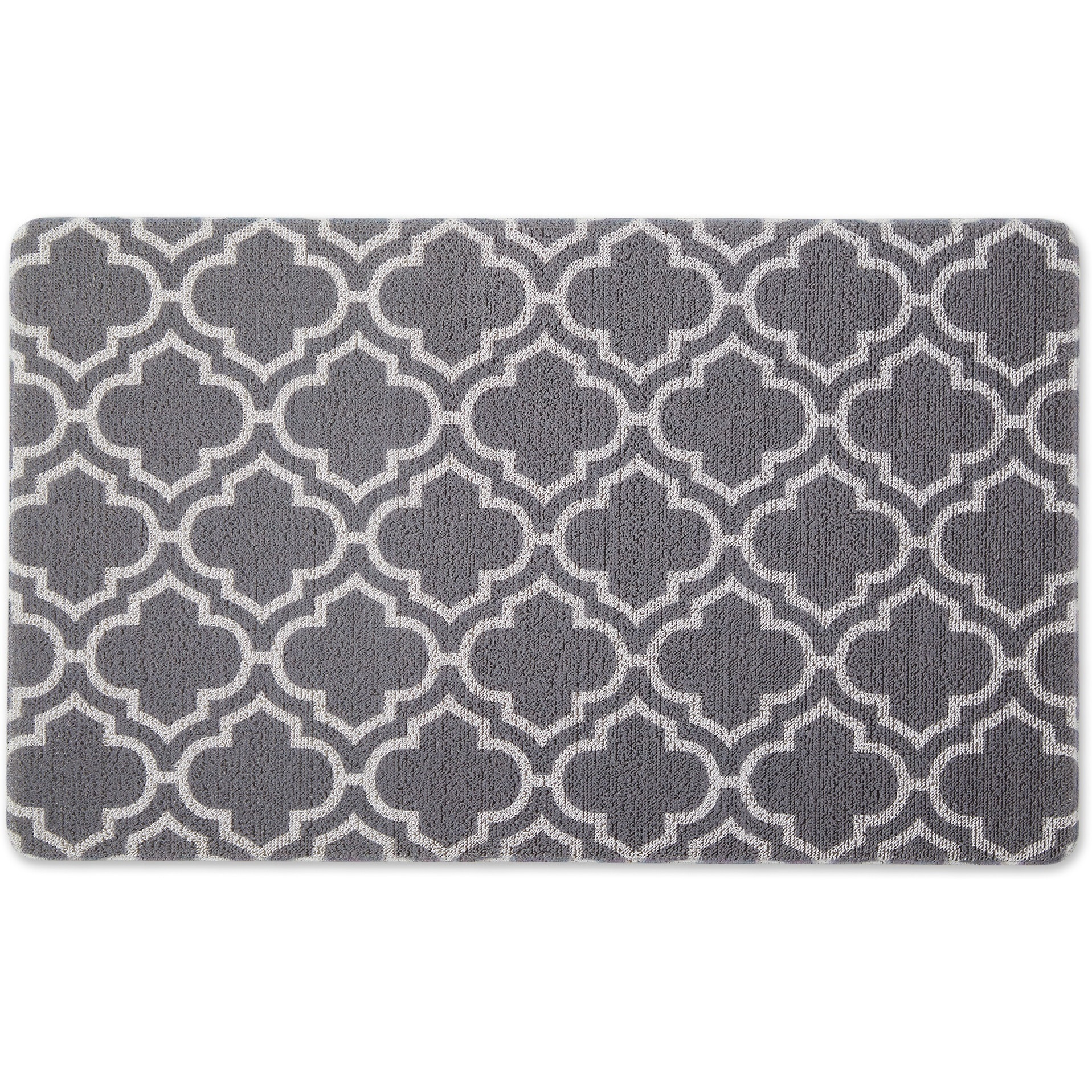DII Gray Lattice Tufted Mat 17.75x29.5 inches