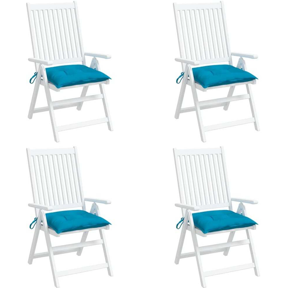 vidaXL Chair Cushions 4 pcs Light Blue 15.7&quotx15.7&quotx2.8" Fabric