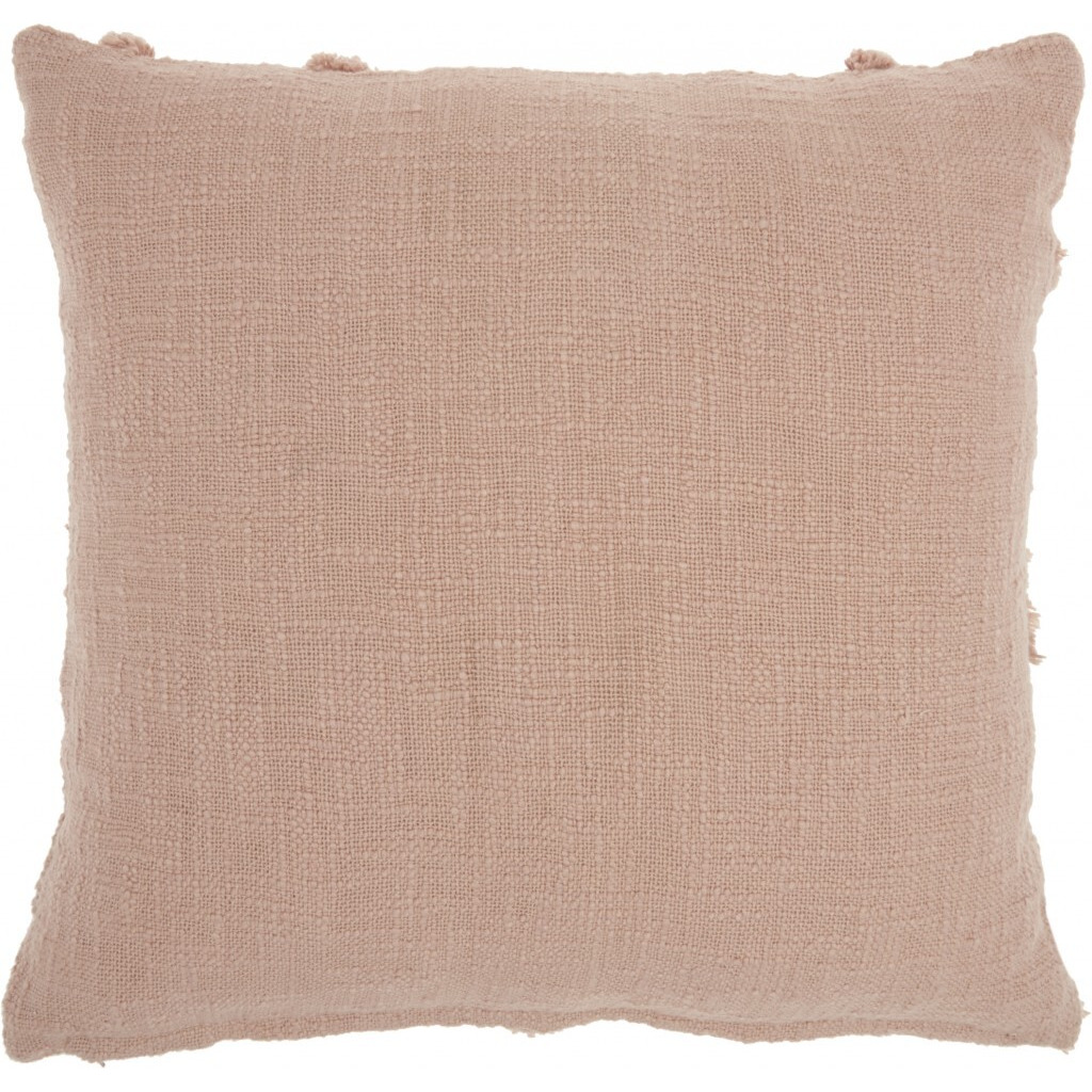 Boho Chic Blush Textured Lines Throw Pillow