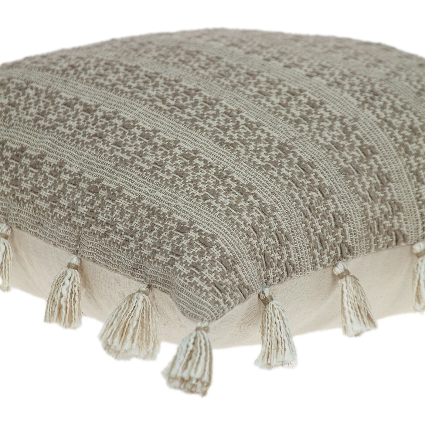 Neutral Sand Woven Throw Pillow