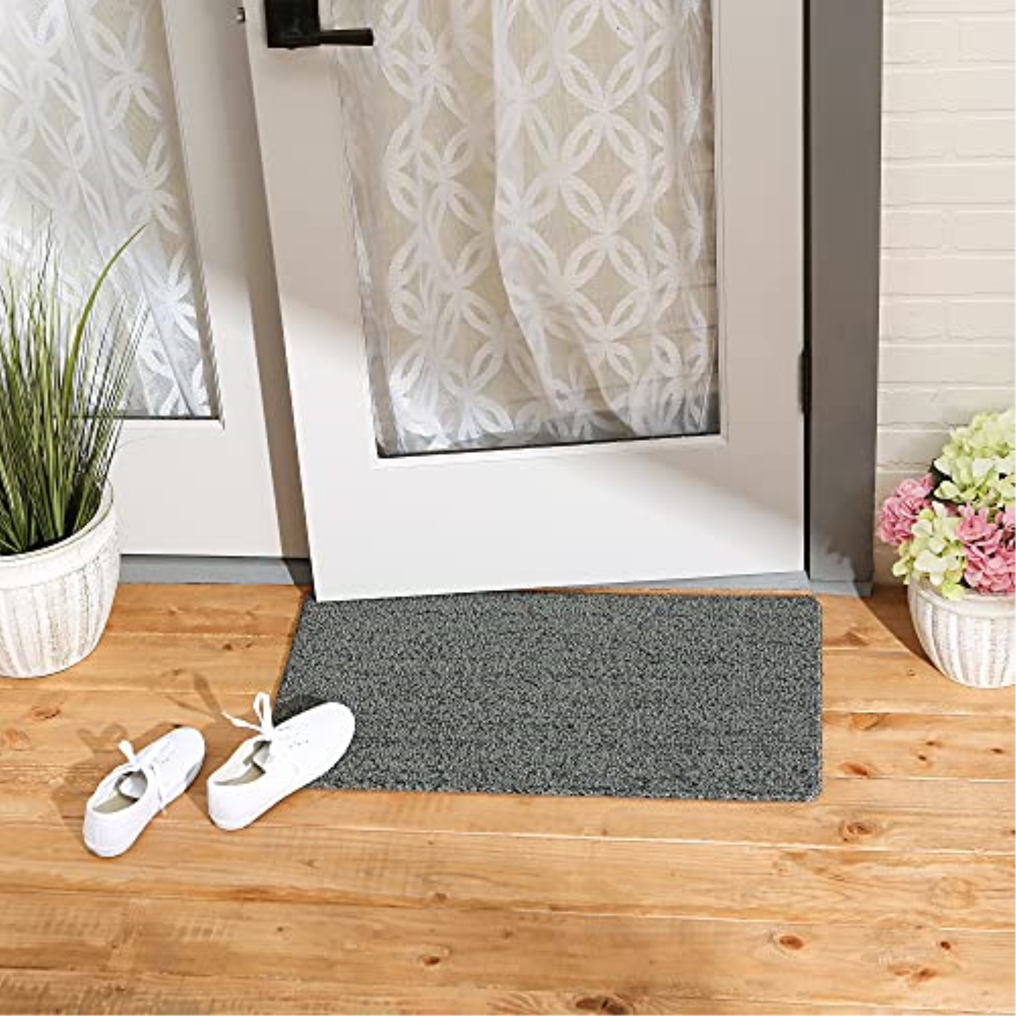 DII Heathered Black Tufted Loop Textilene Mat 17.75x29.5 inches