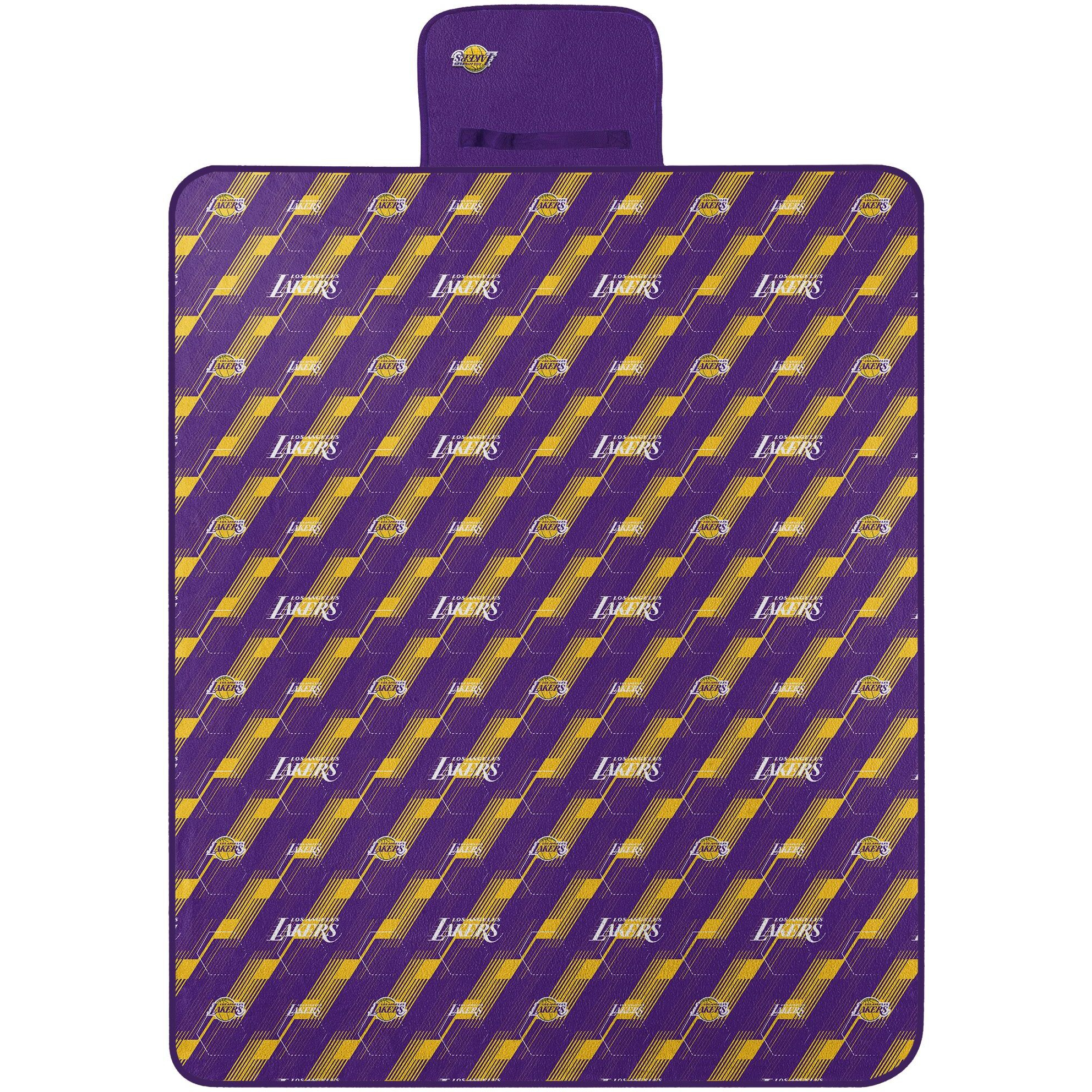 Lakers OFFIcIAL NBA Hex Stripe Picnic Blanket 60 x 72(D0102H94MAY)