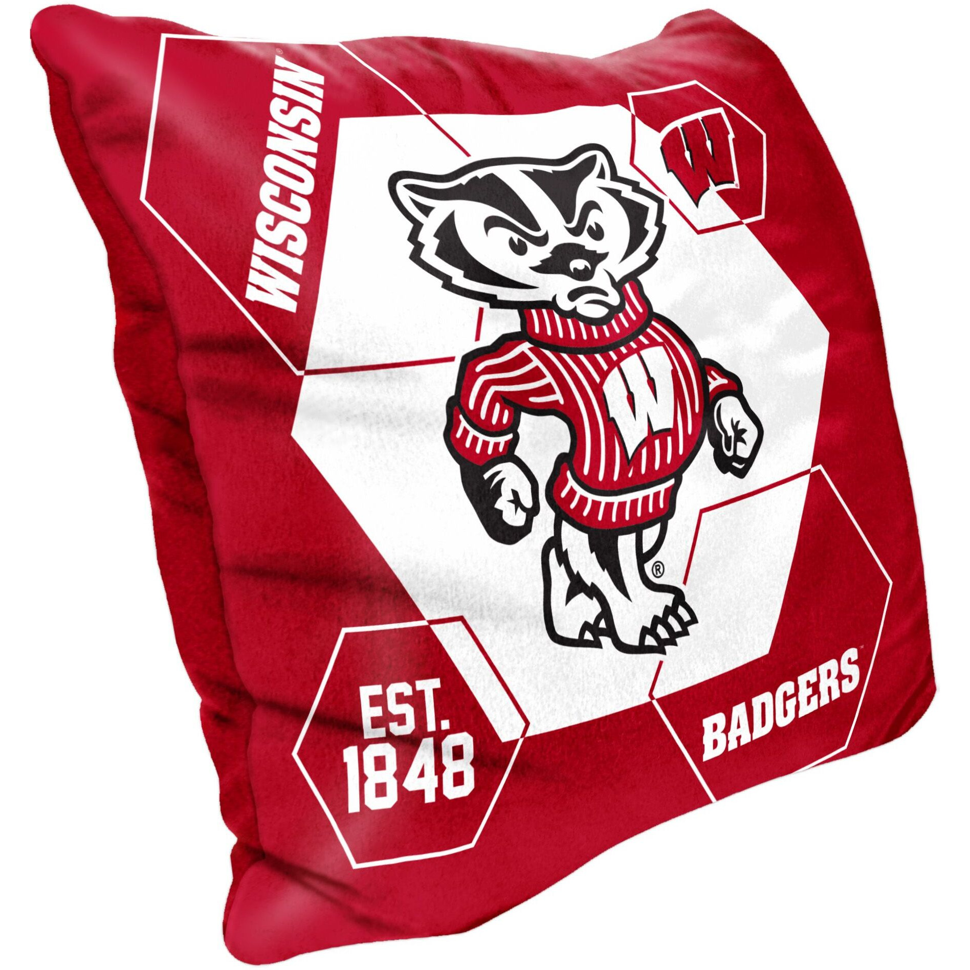 Wisconsin OFFIcIAL NHL connector Double Sided Velvet Pillow 16 x 16(D0102HARZPg)