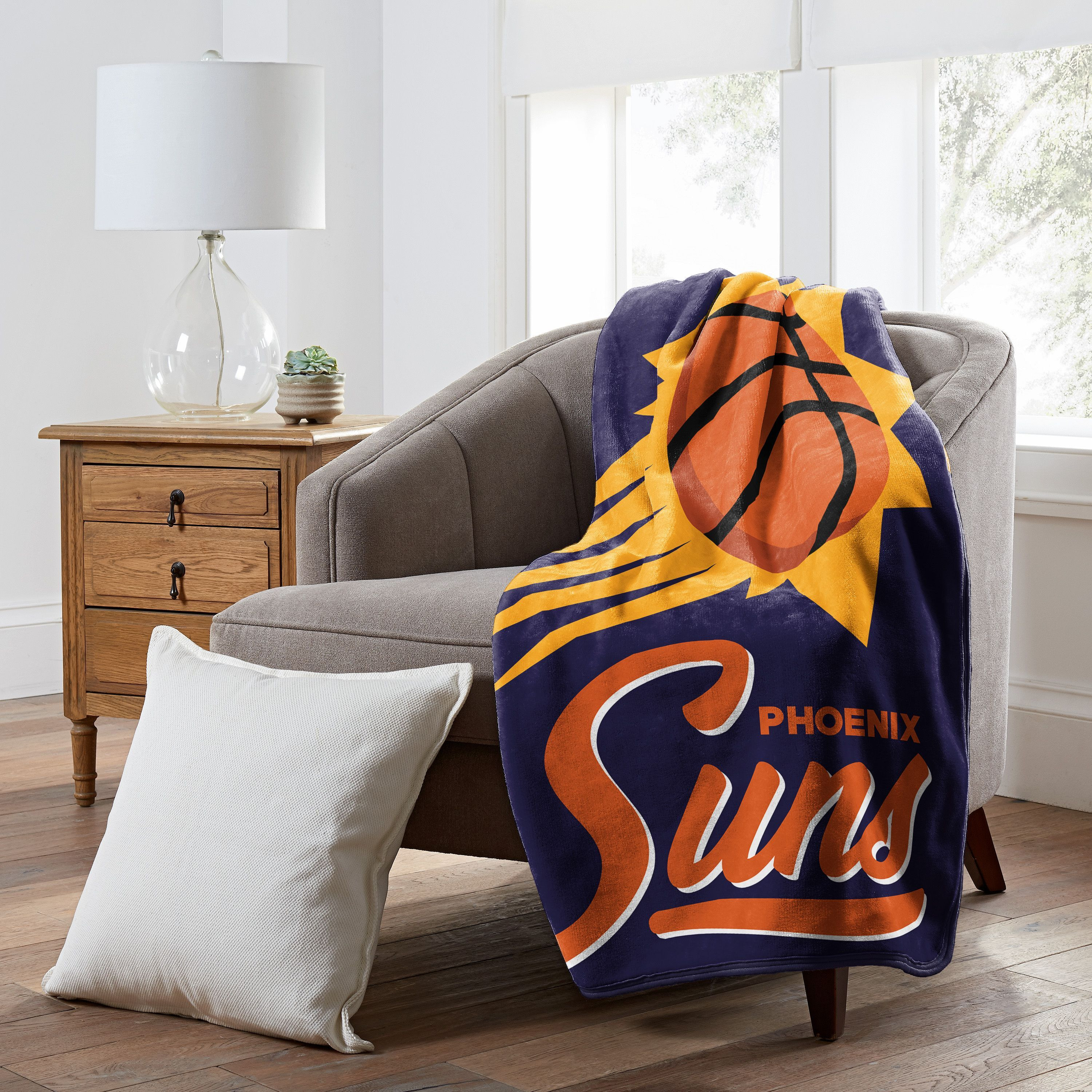 Suns OFFIcIAL NBA Signature Raschel Throw Blanket 50 x 60(D0102H94YIA)