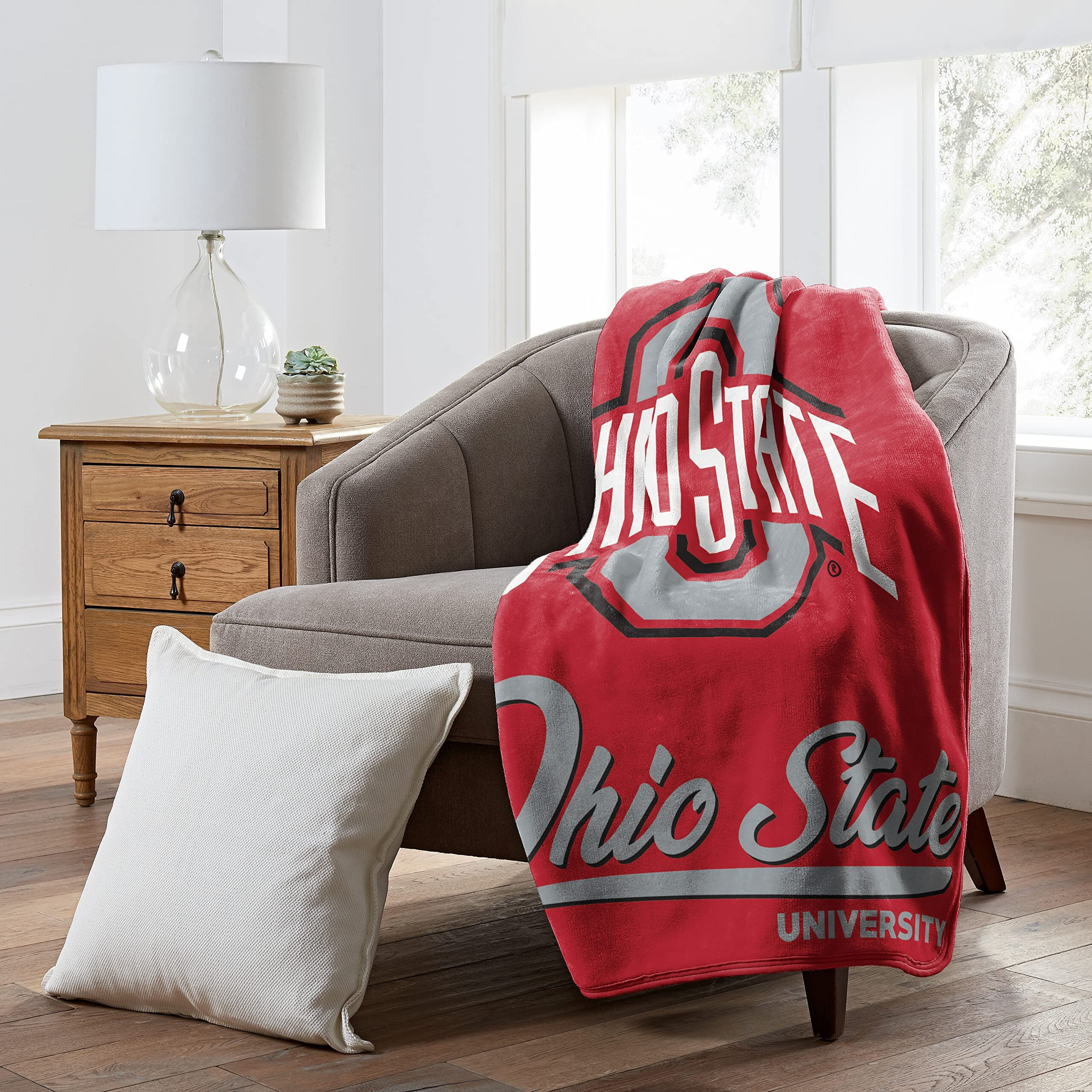 Ohio State OFFIcIAL NcAA Signature Raschel Throw Blanket(D0102HX6YBJ)
