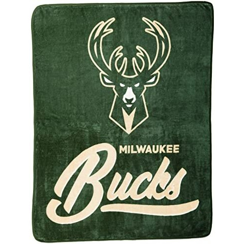Bucks OFFIcIAL NBA Signature Raschel Throw Blanket 50 x 60(D0102H94Y8W)