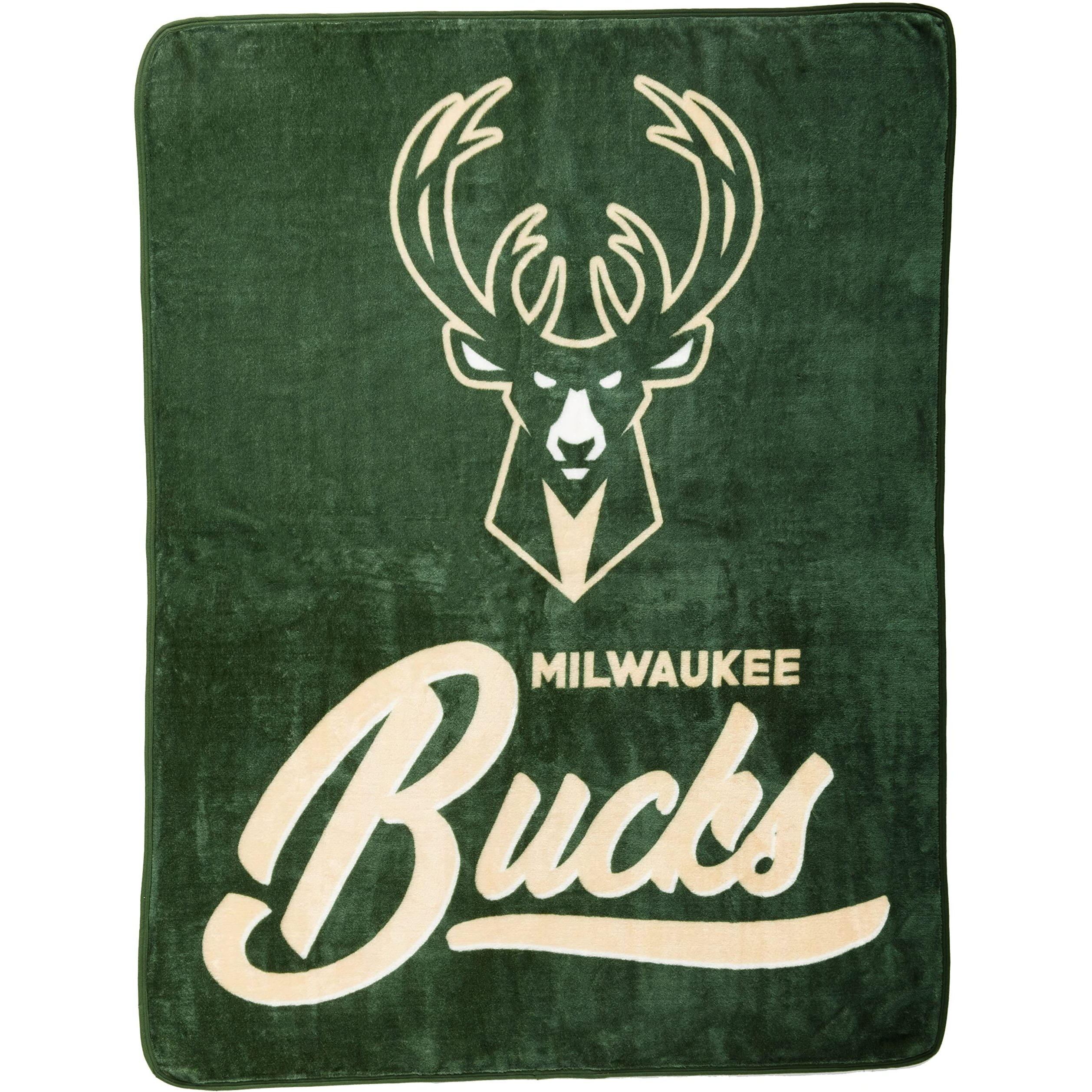 Bucks OFFIcIAL NBA Signature Raschel Throw Blanket 50 x 60(D0102H94Y8W)