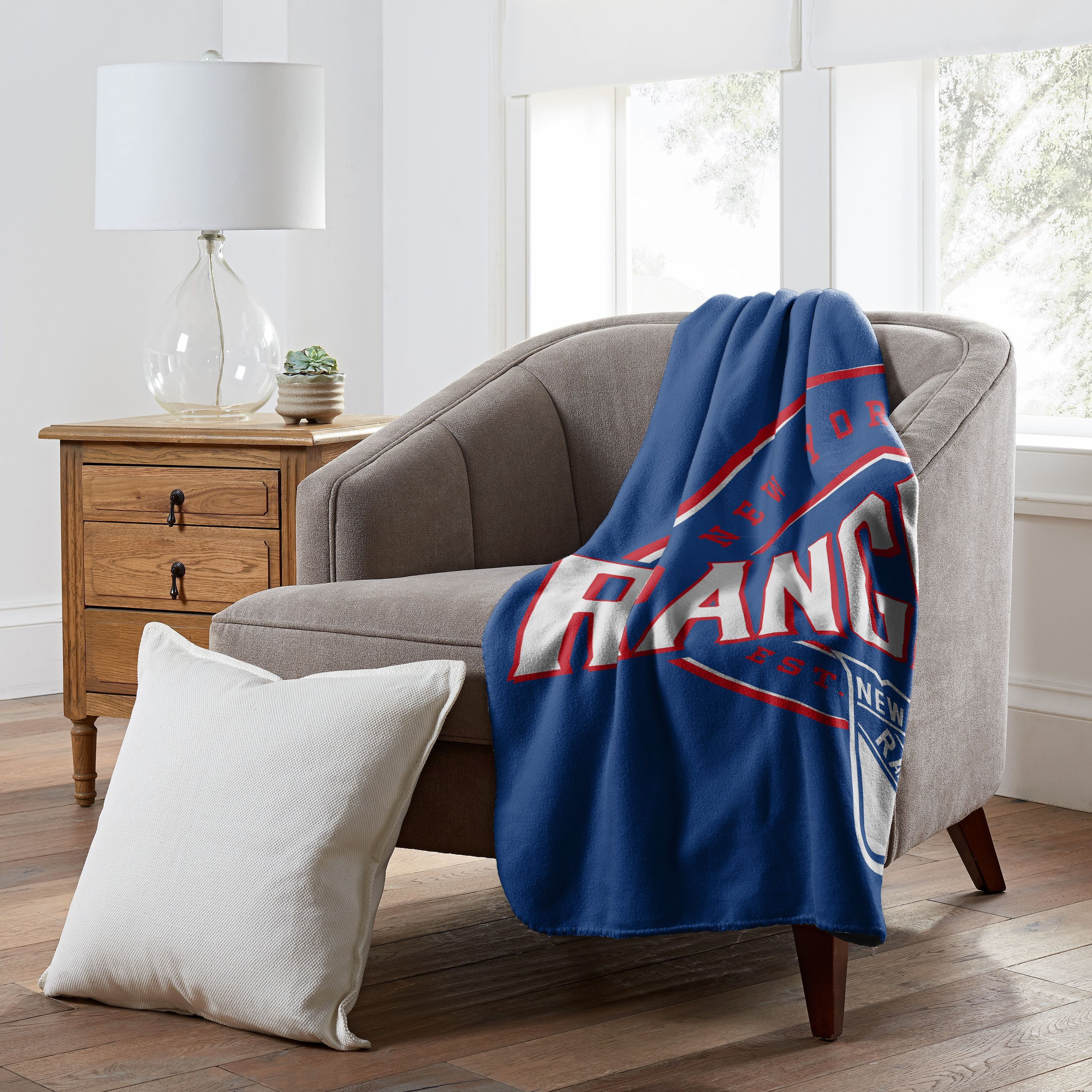 NY Rangers OFFIcIAL NHL campaign Fleece Throw Blanket 50 x 60(D0102H94T4Y)