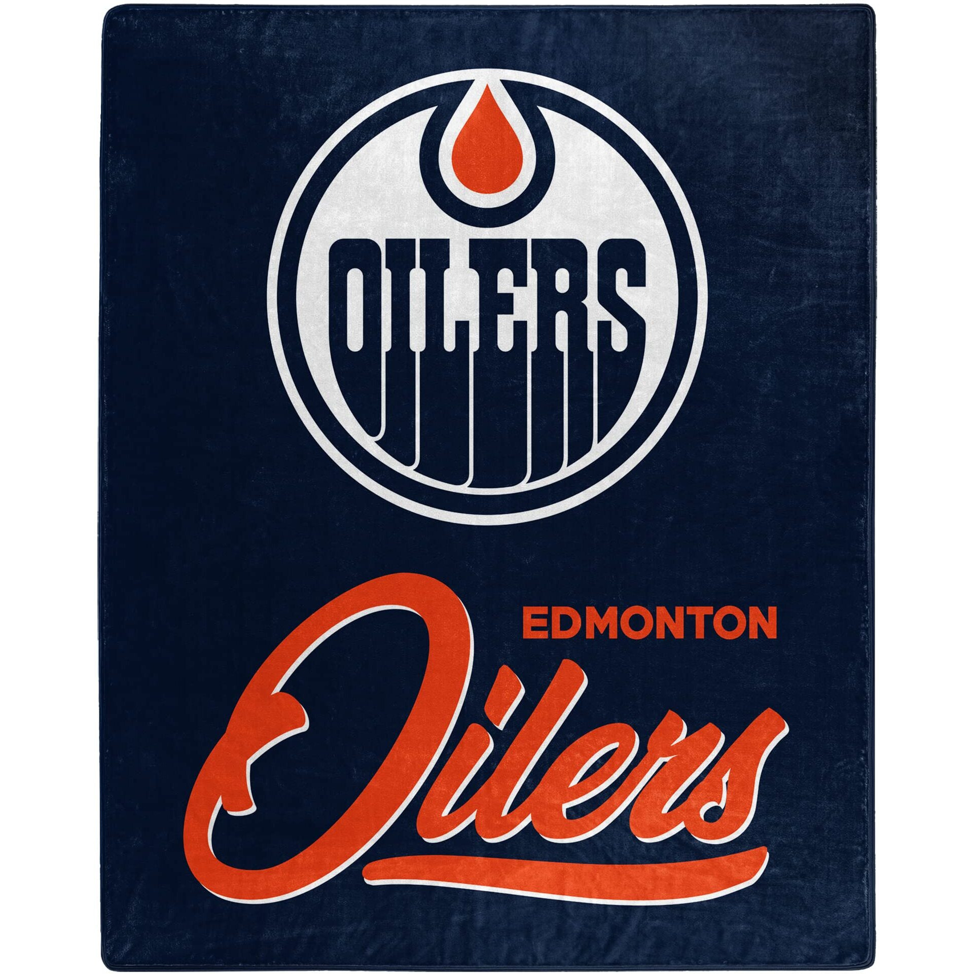 Oilers OFFIcIAL NHL Signature Raschel Throw Blanket 50 x 60(D0102H94TUU)