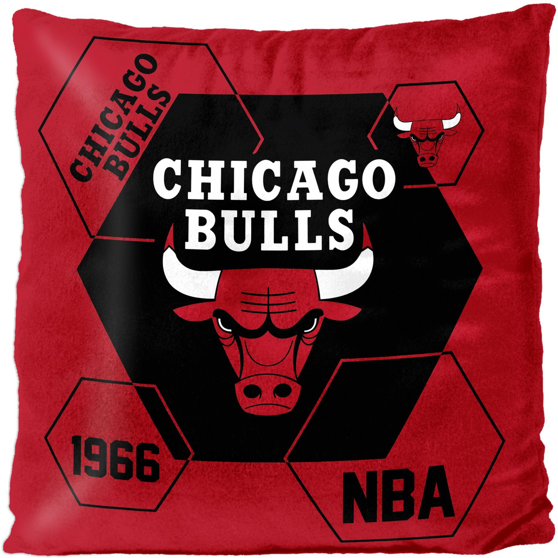 Bulls OFFIcIAL NBA connector Double Sided Velvet Pillow 16 x 16(D0102H94DQW)