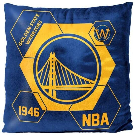 Warriors OFFIcIAL NBA connector Double Sided Velvet Pillow 16 x 16(D0102H94DLg)