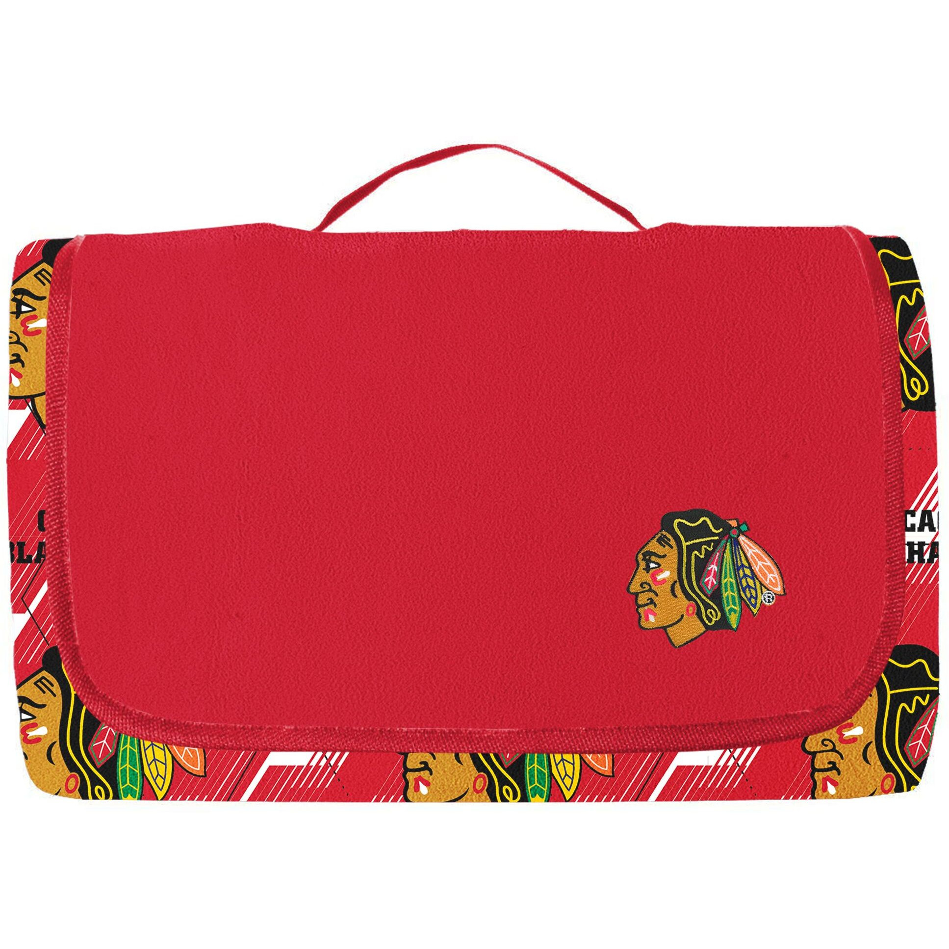 Blackhawks OFFIcIAL NHL Hex Stripe Picnic Blanket 60 x 72(D0102H94FUY)