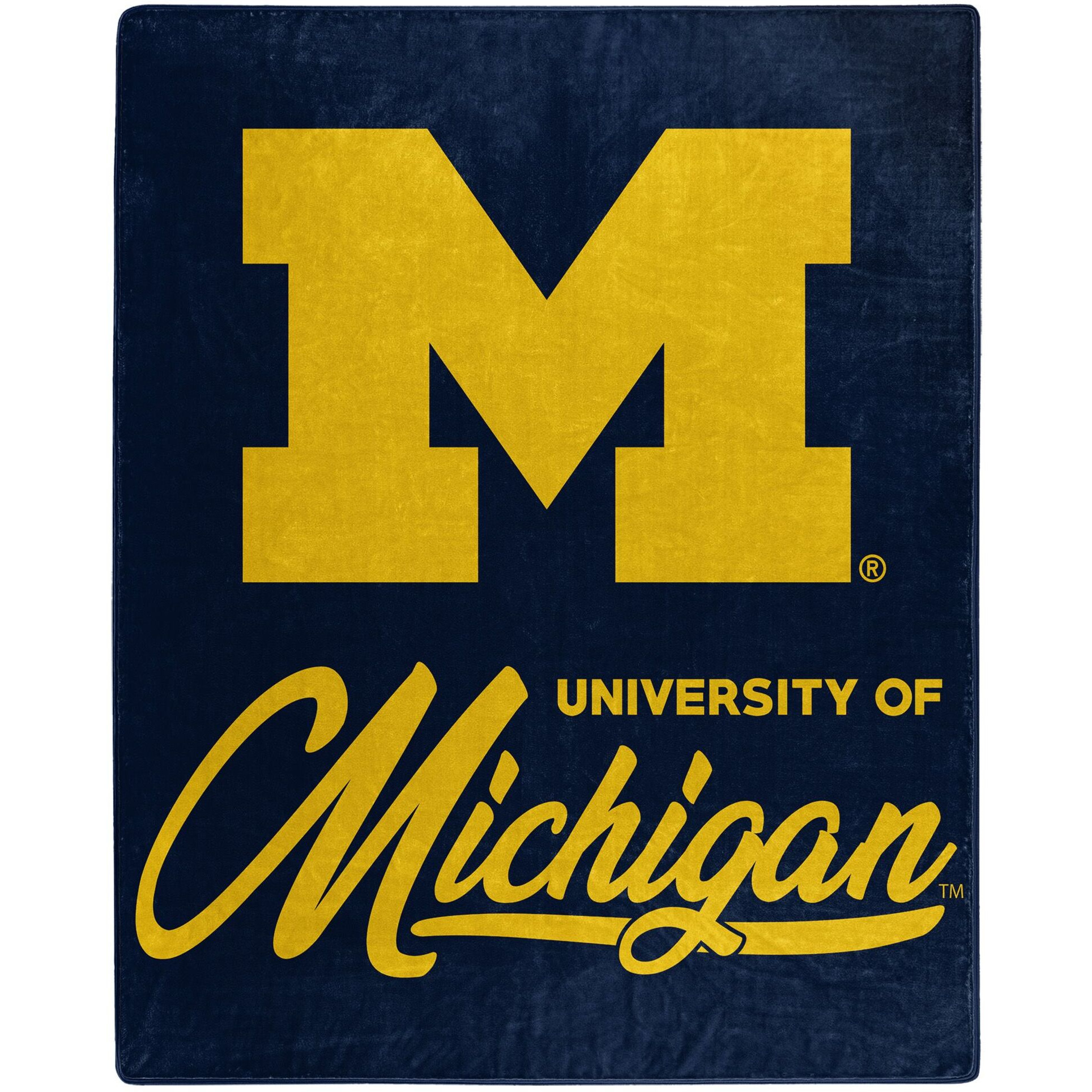 Michigan Wolverines Blanket 50x60 Raschel Signature Design